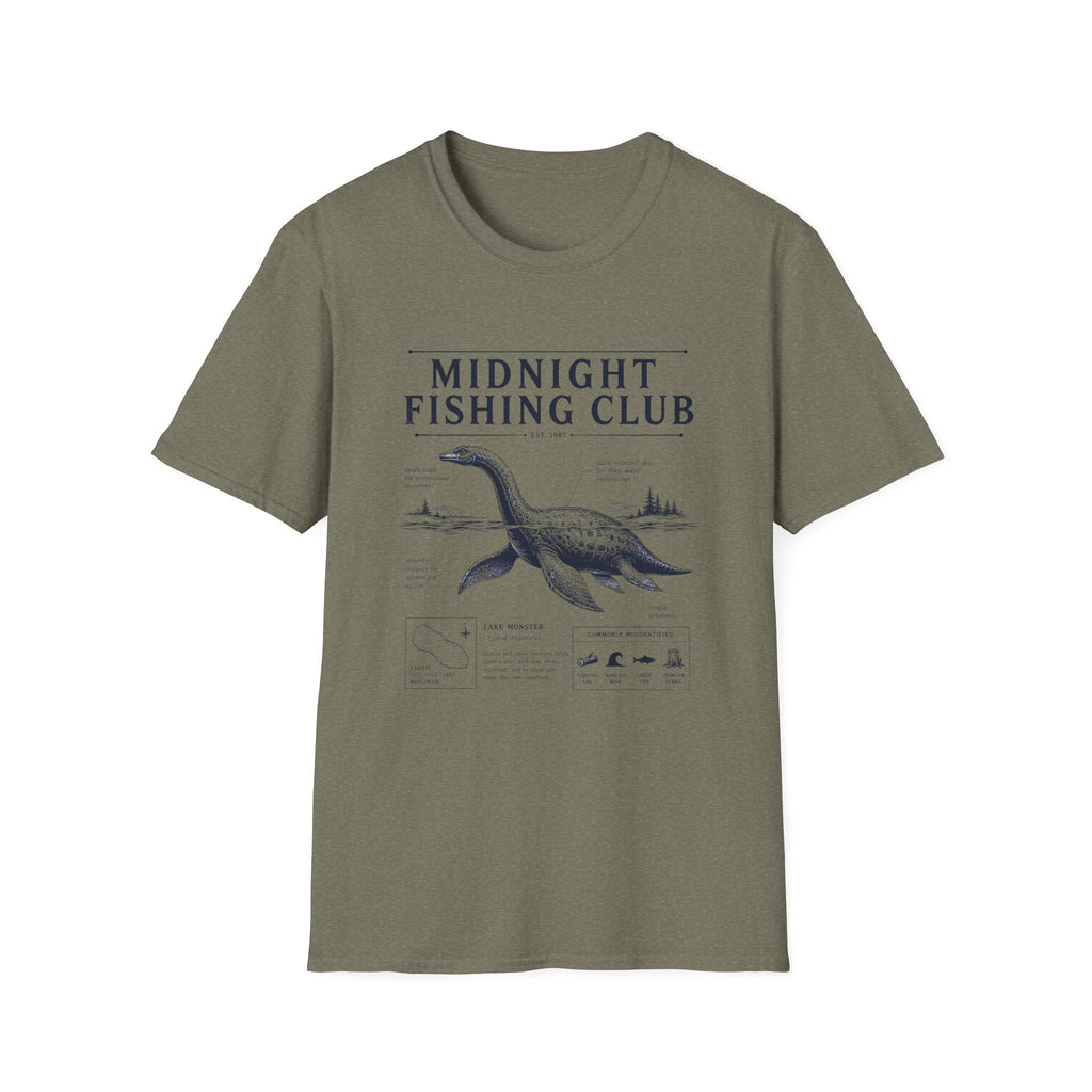 Midnight Fishing Club T-Shirt — Vintage Loch Ness Nautical Angler Tee