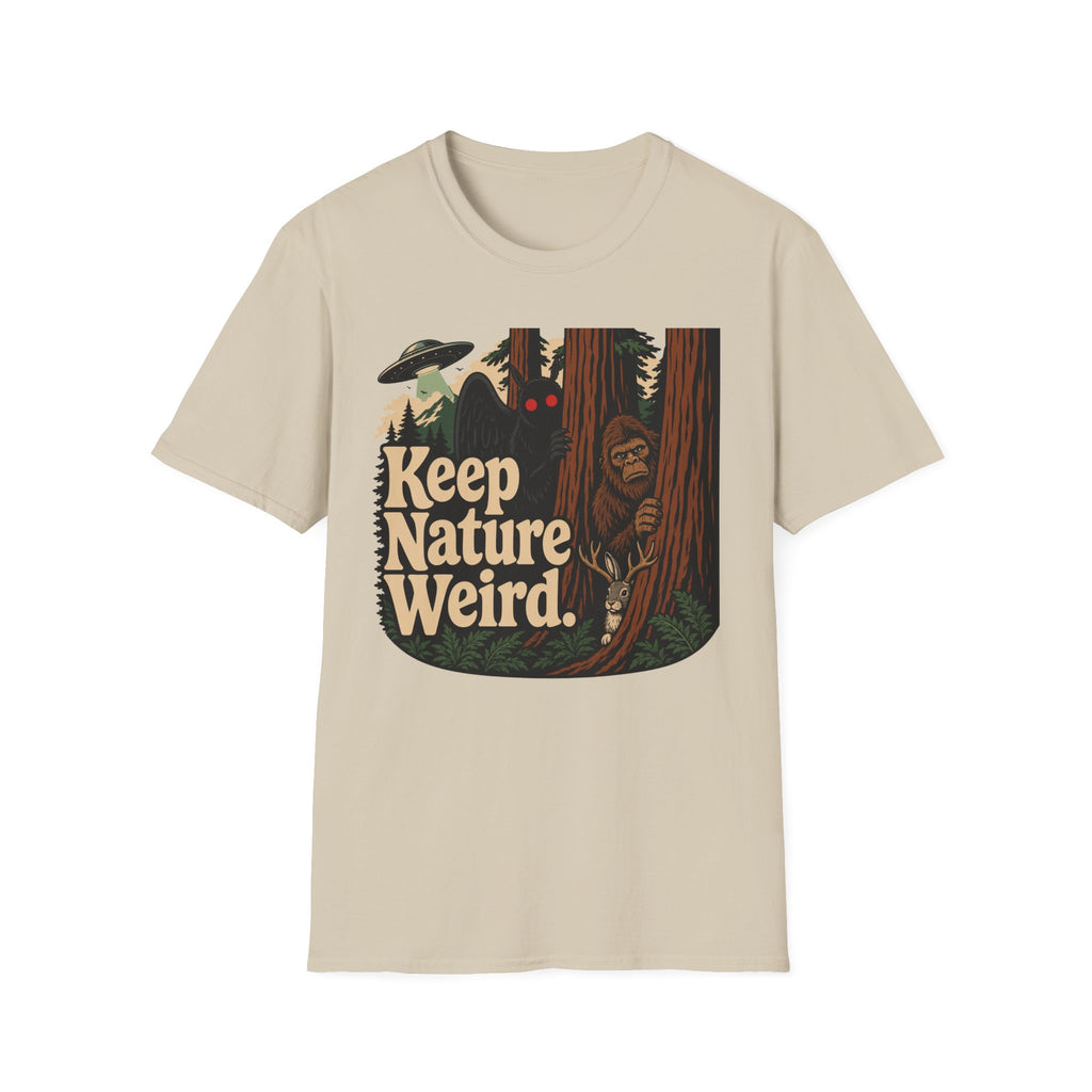 Keep Nature Weird Cryptid T-Shirt - Bigfoot, Mothman, Jackalope, UFO
