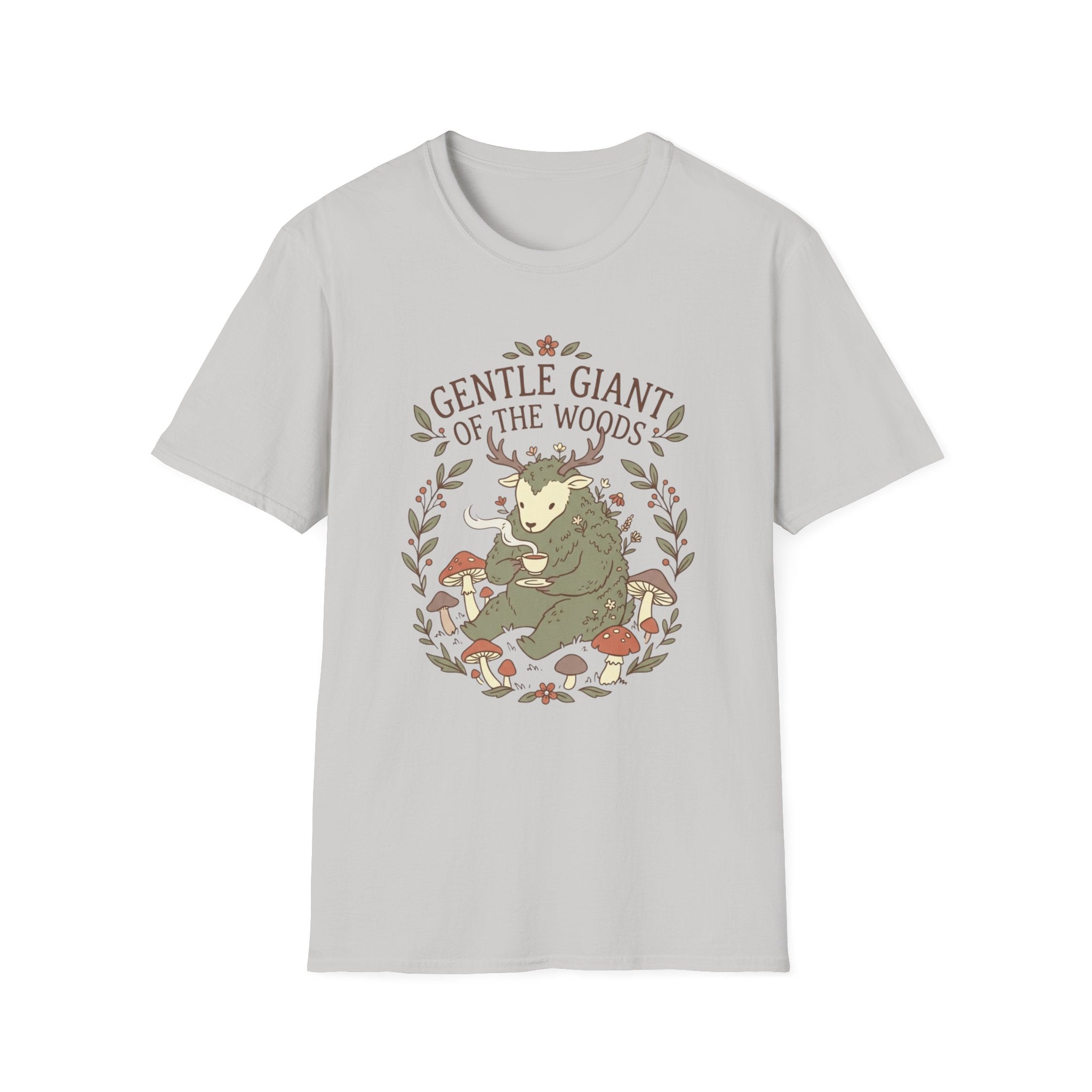 Cottagecore Cryptid T-Shirt — "Gentle Giant of the Woods" Woodland Creature Graphic Tee