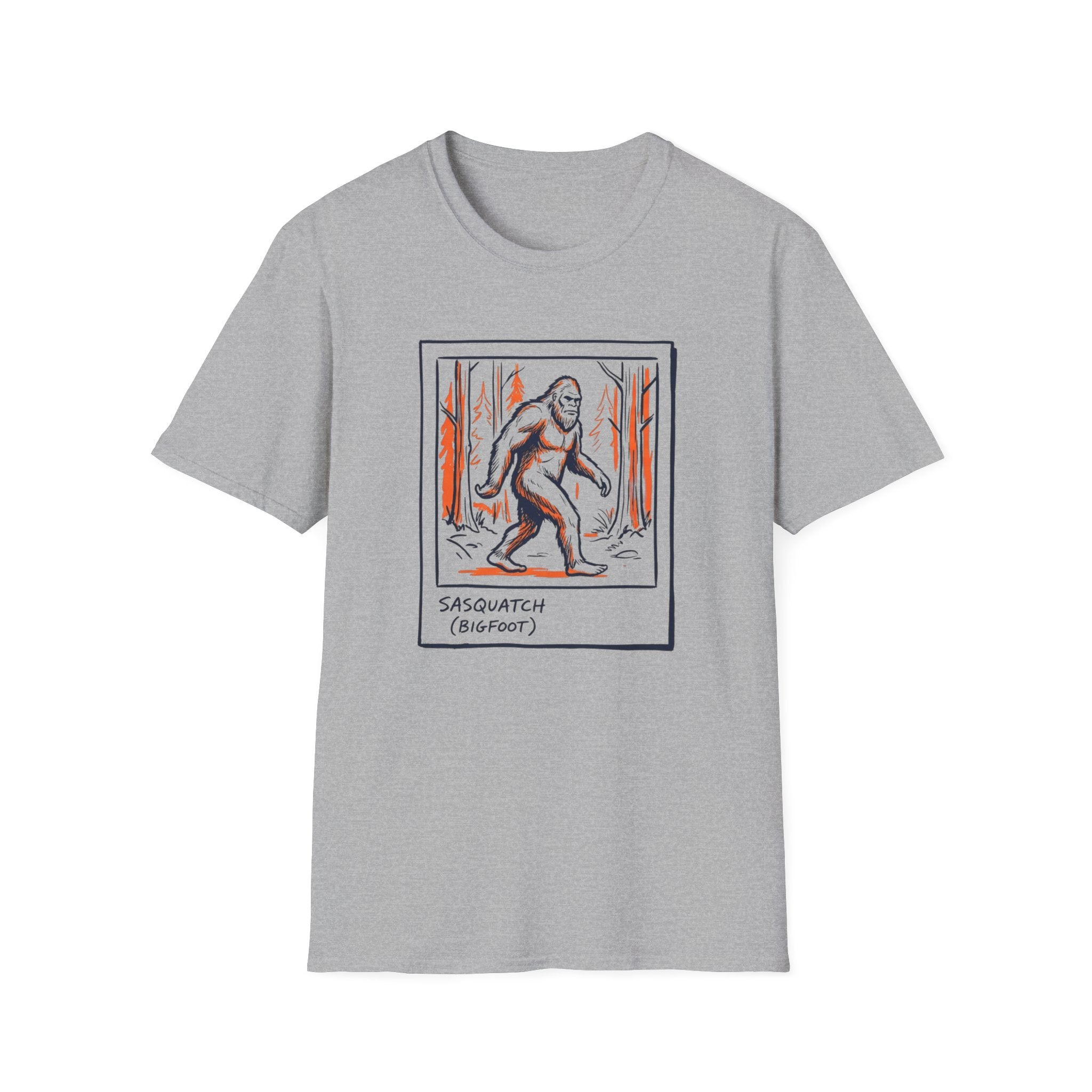 Bigfoot Polaroid T‑Shirt — Sasquatch Retro 70s Forest Graphic Tee