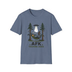 AFK Touching Grass T-Shirt — Gaming Nature Tee with Bigfoot & UFO
