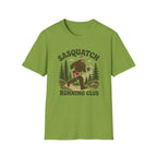 Sasquatch Running Club T-Shirt — Retro 70s Bigfoot Forest Graphic Tee