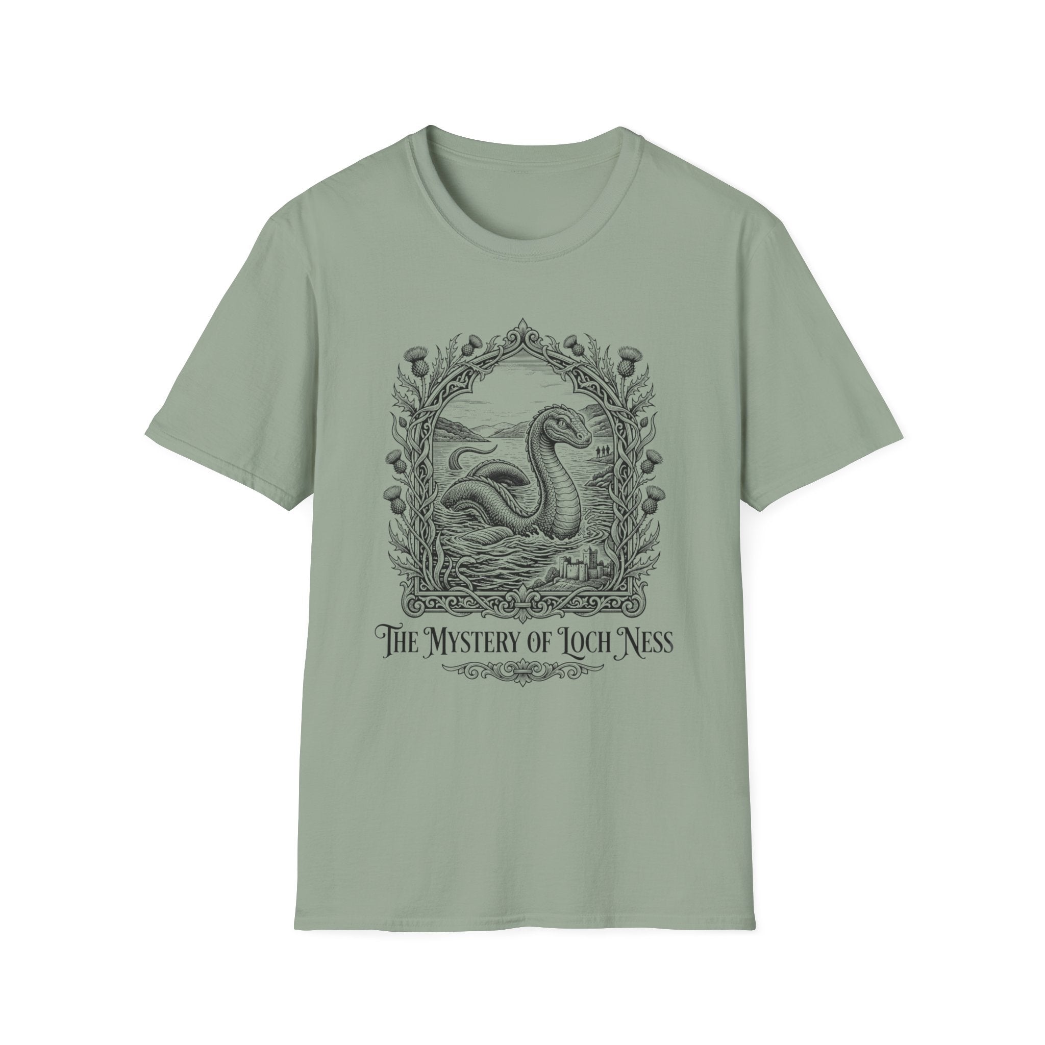 Mystery of Loch Ness T-Shirt — Vintage Loch Ness Monster Etching Illustration
