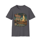 Contact Station T‑Shirt — Retro UFO Alien Abduction Vintage Sign Tee