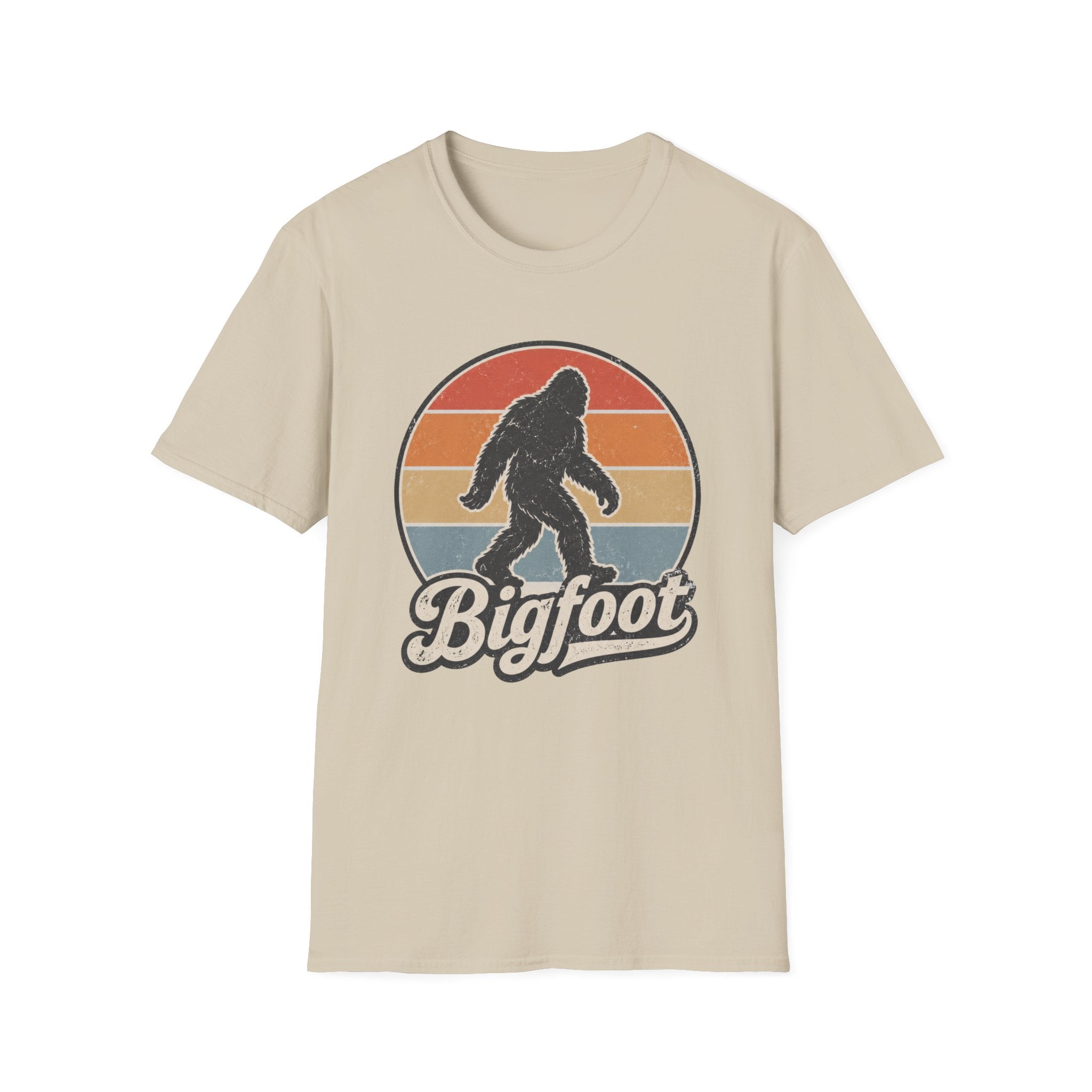 Bigfoot Retro Sunset T-Shirt — Vintage Sasquatch Graphic Tee