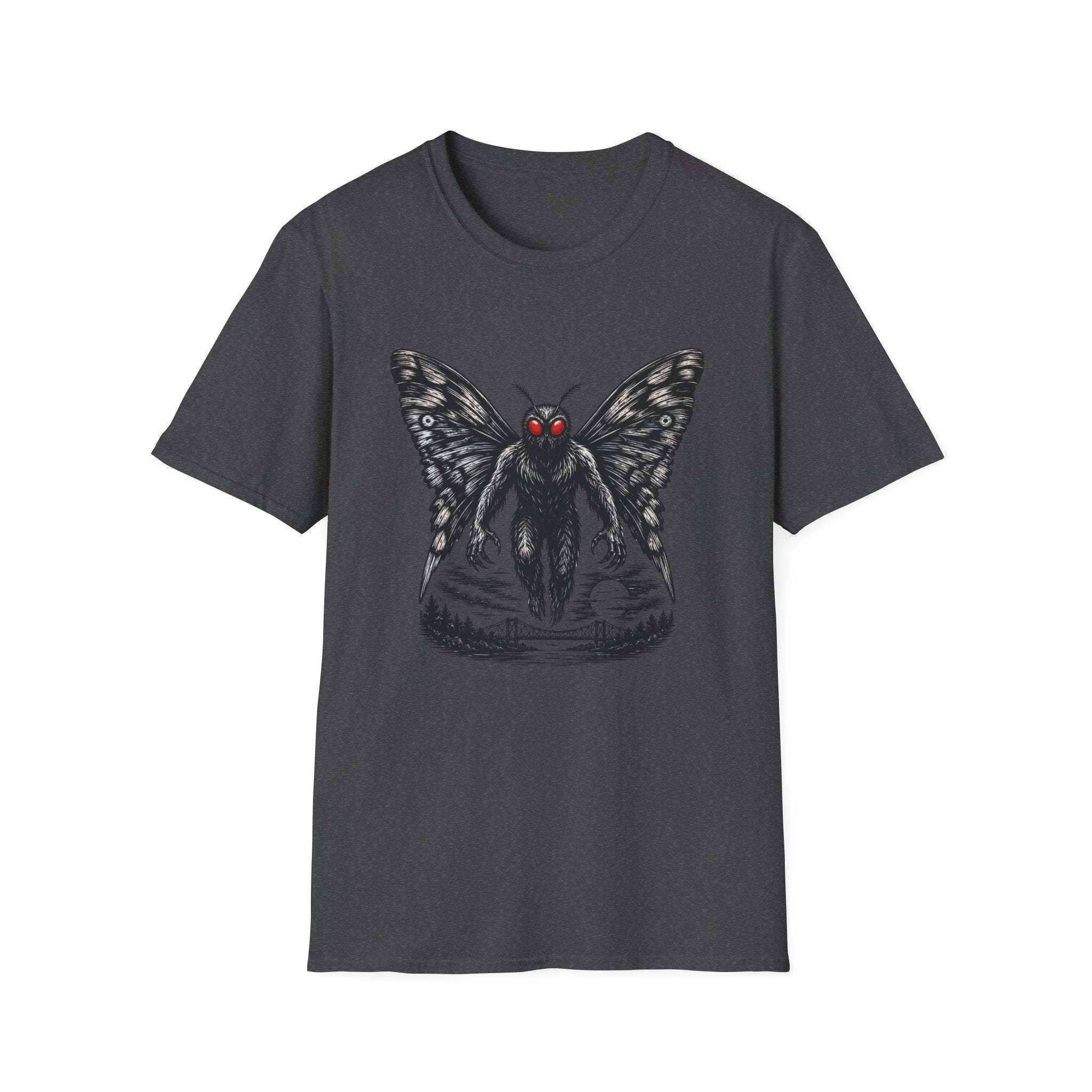 Mothman Graphic Tee — Red-Eyed Cryptid Mothman T-Shirt