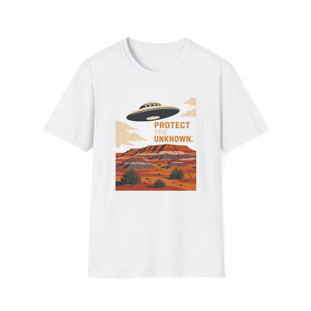 Protect the Unknown UFO T-Shirt — Retro Desert Alien Graphic Tee
