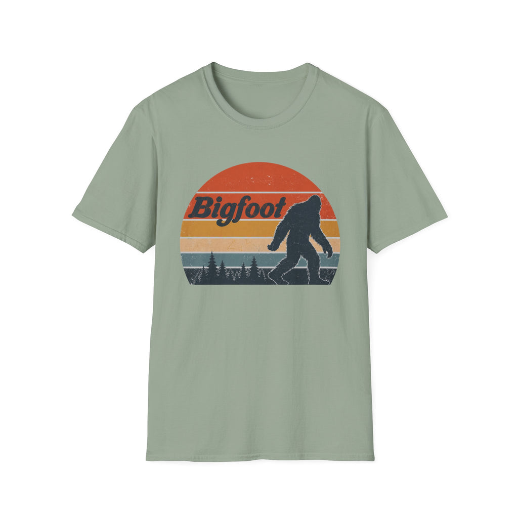 Bigfoot Retro Sunset T-Shirt - Sasquatch Vintage Graphic Tee