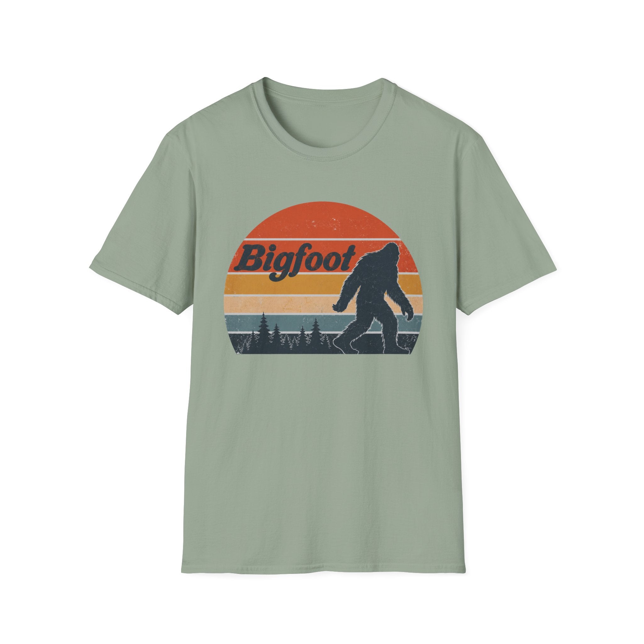 Bigfoot Retro Sunset T-Shirt - Sasquatch Vintage Graphic Tee