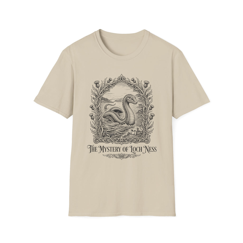 Mystery of Loch Ness T-Shirt — Vintage Loch Ness Monster Etching Illustration