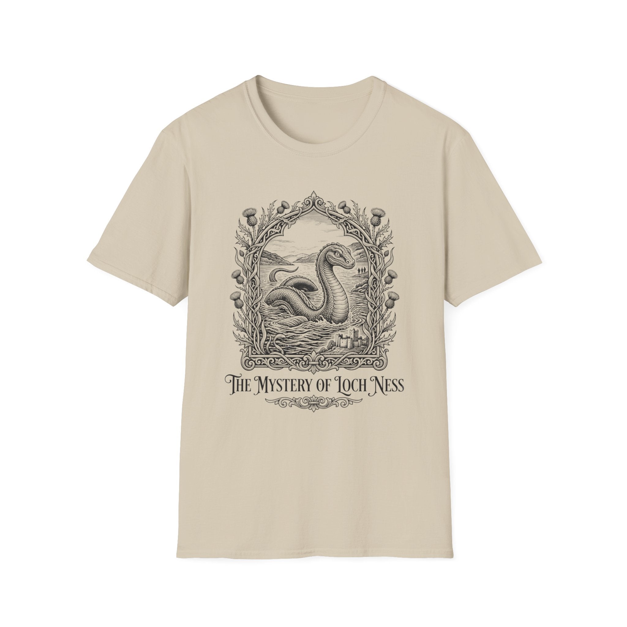 Mystery of Loch Ness T-Shirt — Vintage Loch Ness Monster Etching Illustration