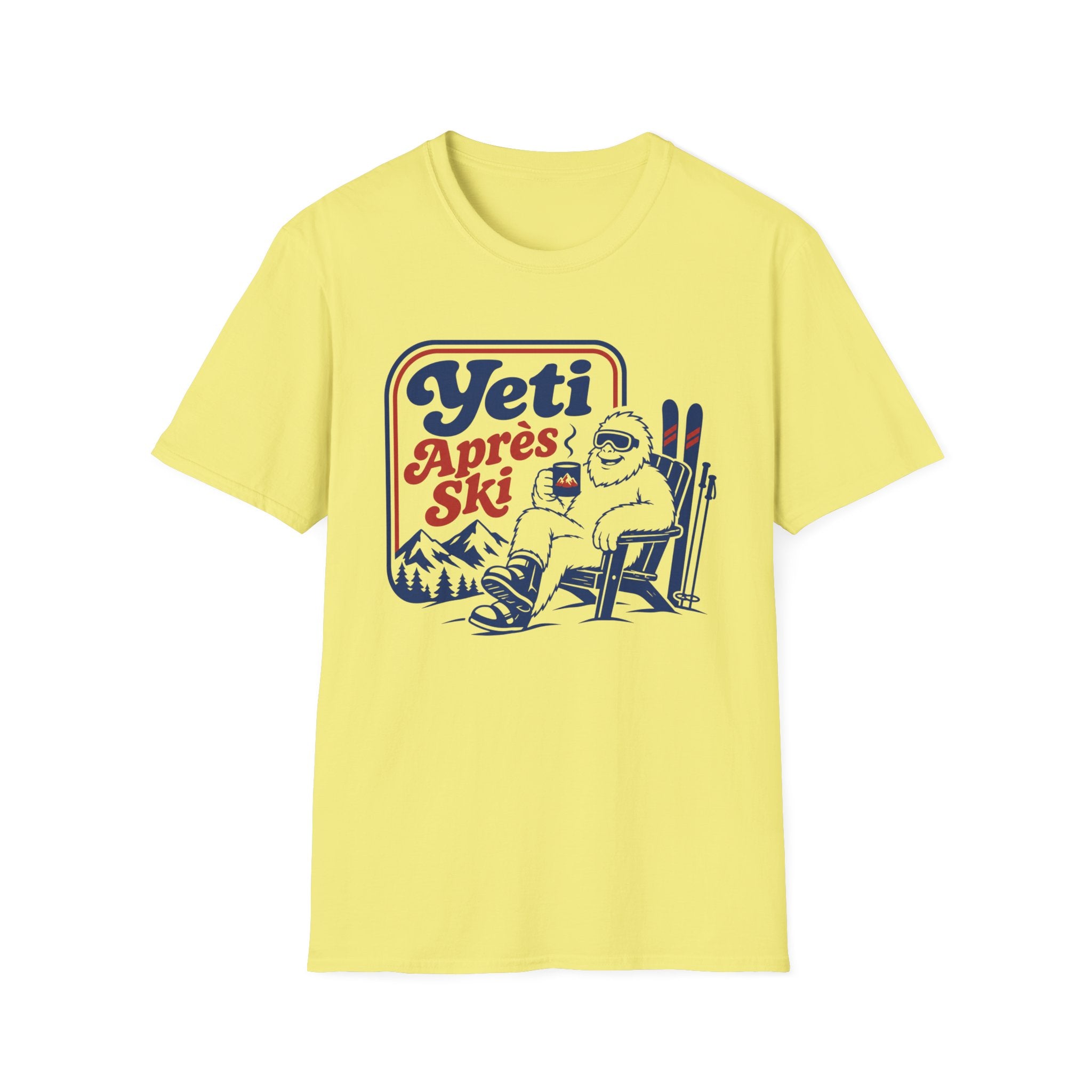 Yeti Après Ski T-Shirt — Funny Skiing Yeti Retro Graphic Tee