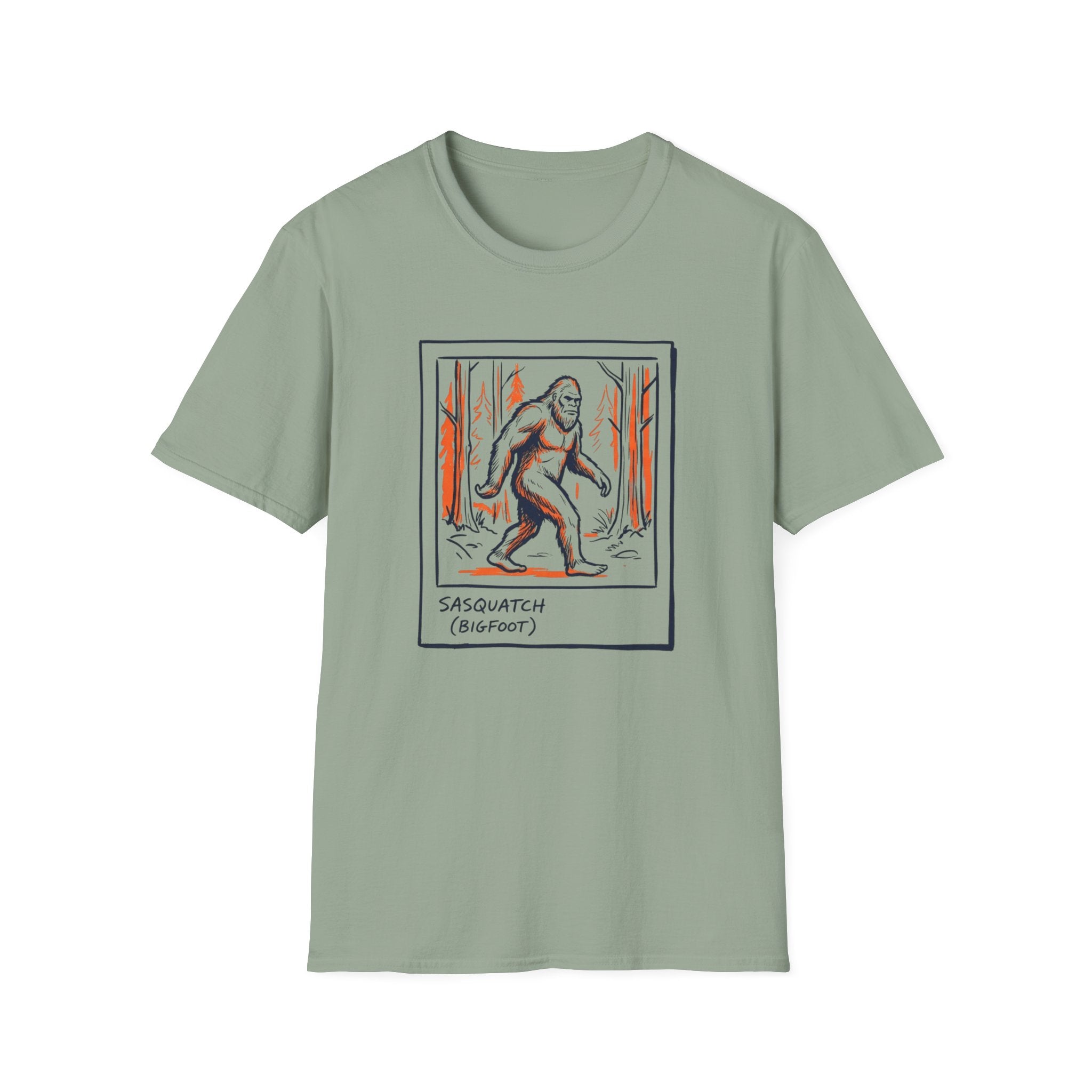 Bigfoot Polaroid T‑Shirt — Sasquatch Retro 70s Forest Graphic Tee