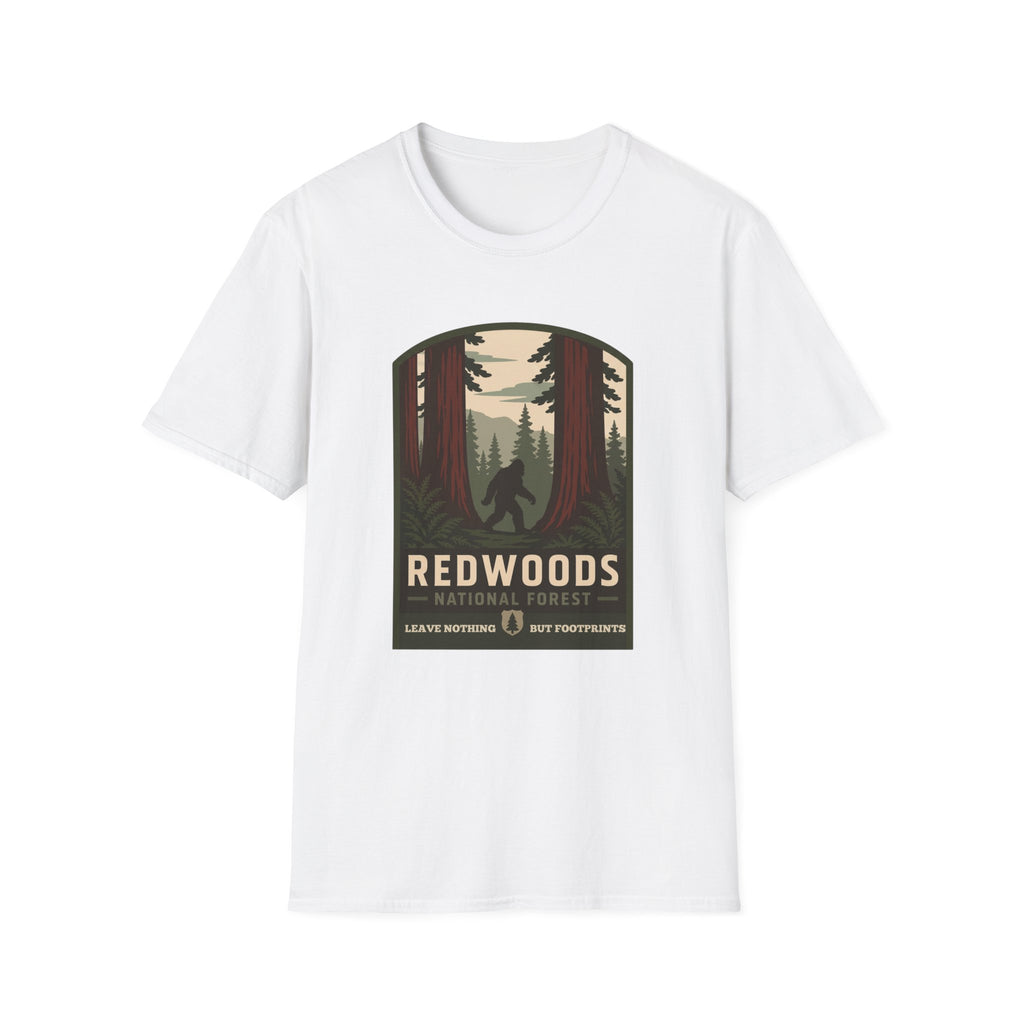 Redwoods National Park Bigfoot T‑Shirt — Vintage Forest Adventure Tee