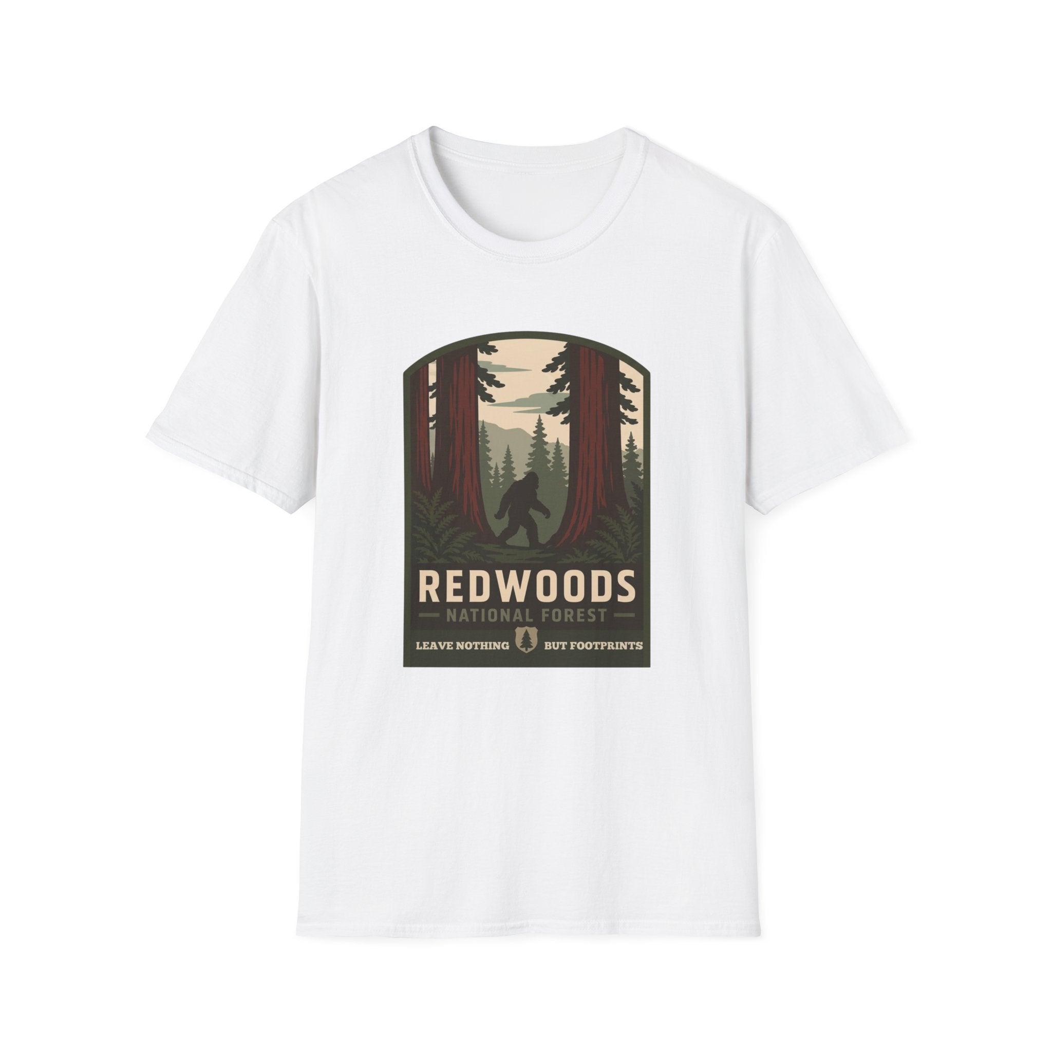 Redwoods National Park Bigfoot T‑Shirt — Vintage Forest Adventure Tee