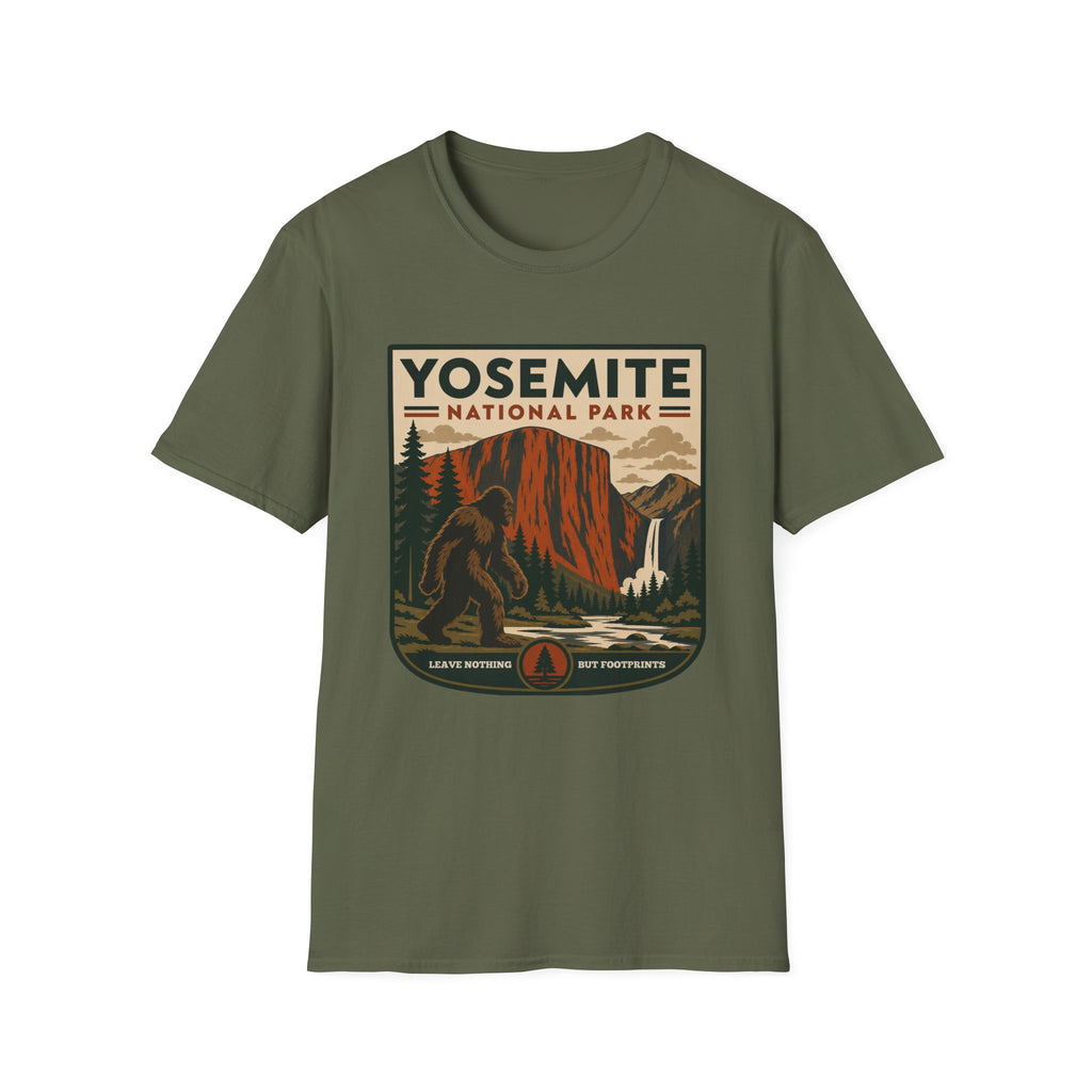 Yosemite Bigfoot National Park Graphic T-Shirt — Vintage El Capitan Nature Tee