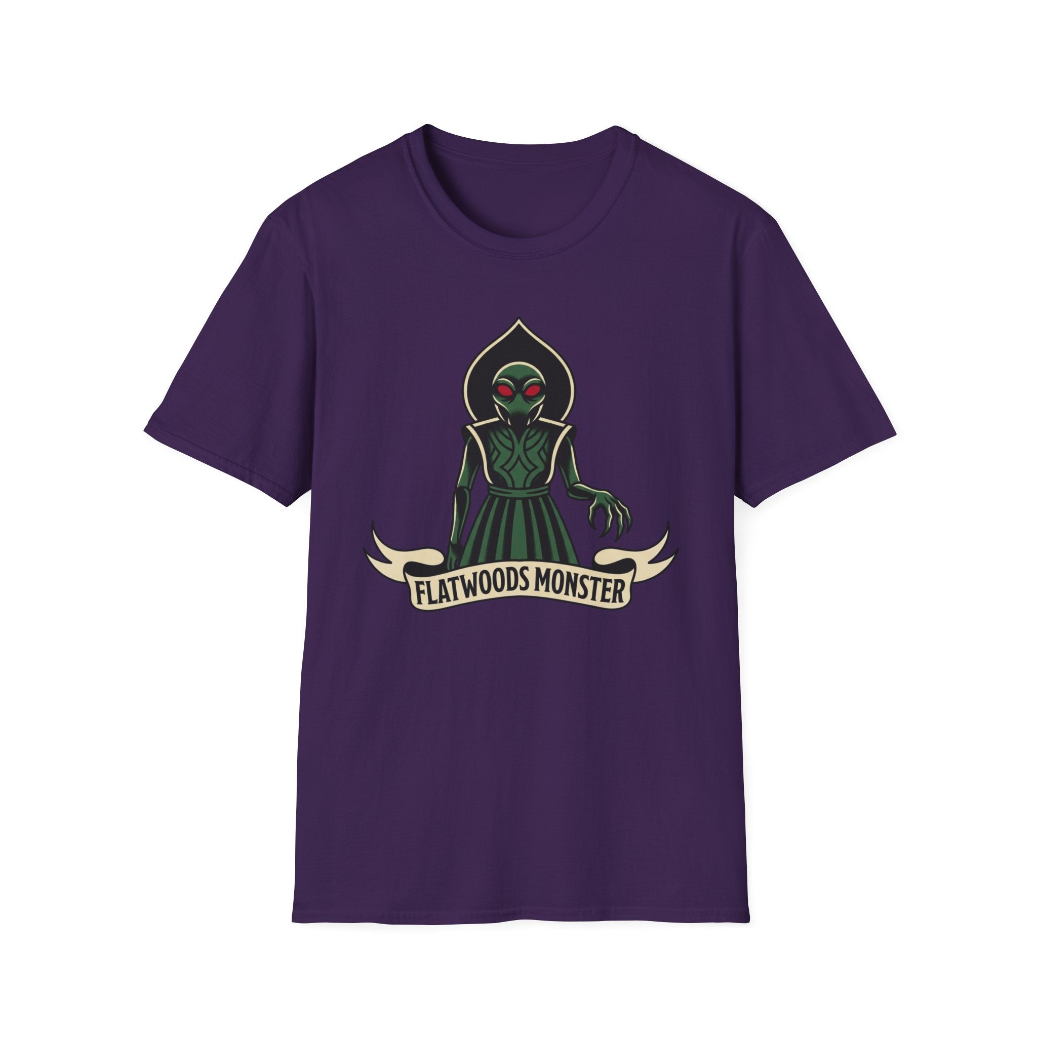 Flatwoods Monster T-Shirt — Vintage Cryptid Alien Graphic Tee American Traditional Tattoo Style