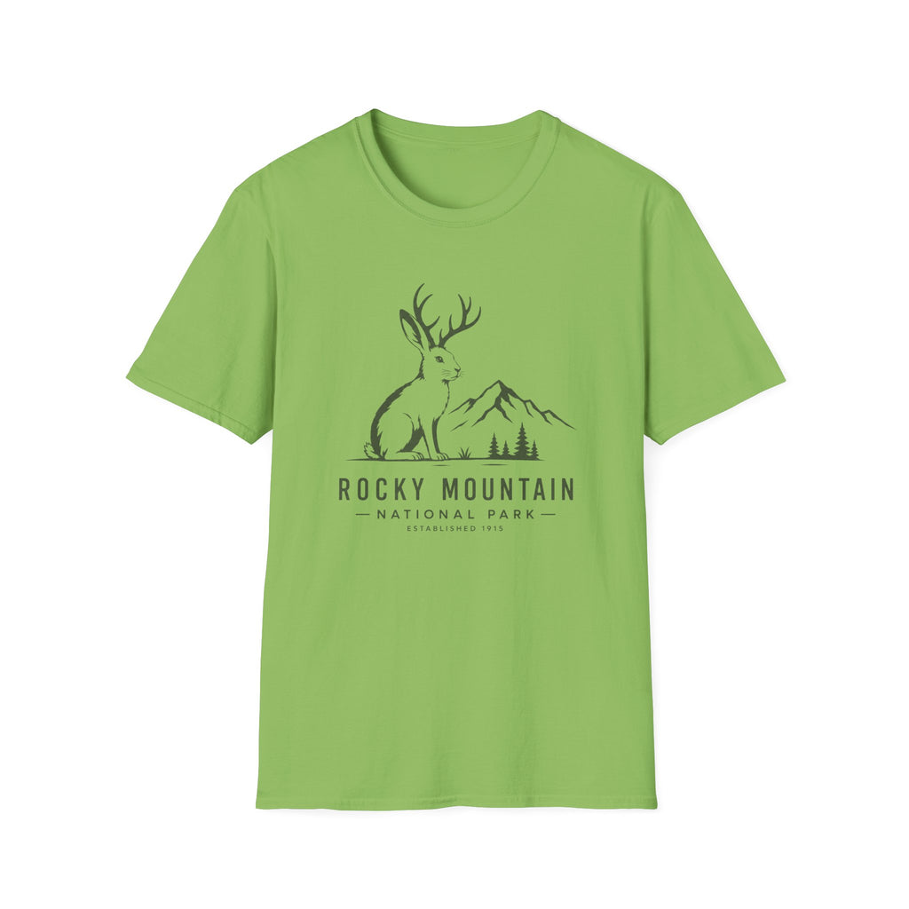 Rocky Mountain Jackalope T-Shirt — Mountain Nature Graphic Tee