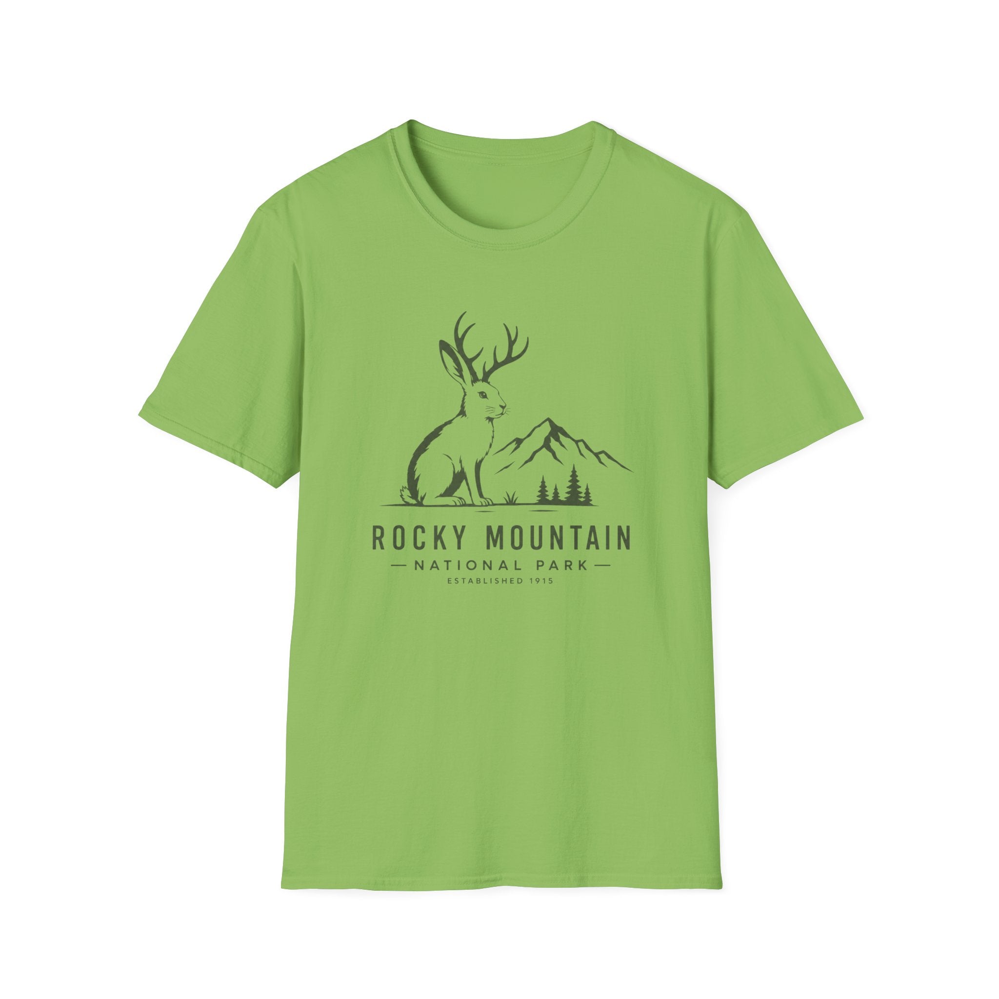 Rocky Mountain Jackalope T-Shirt — Mountain Nature Graphic Tee