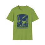 Bigfoot Stargazing T‑Shirt — Keep Nature Wild Forest Comet Design