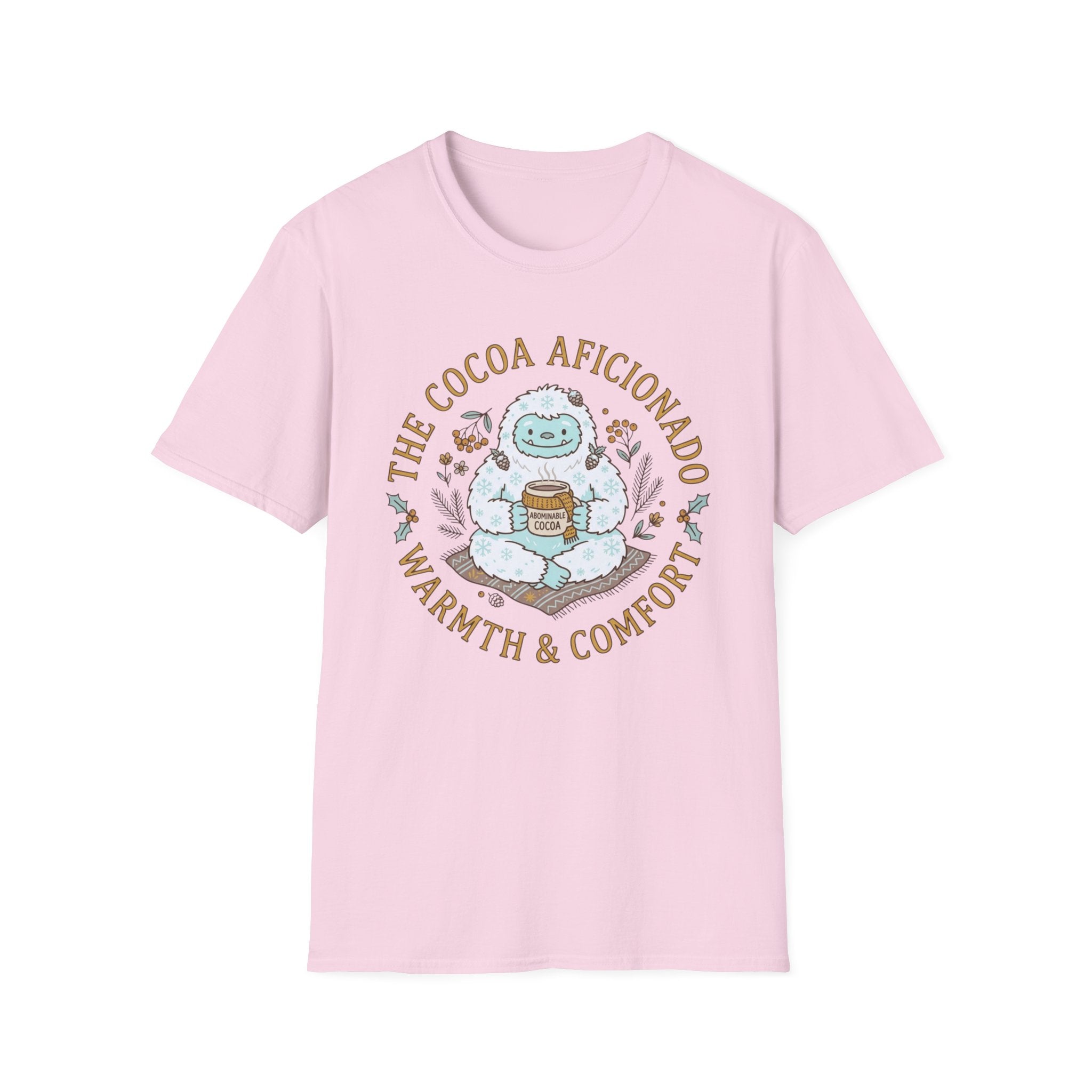 Yeti Hot Cocoa Aficionado T-Shirt — Cozy Cottagecore Winter Tee