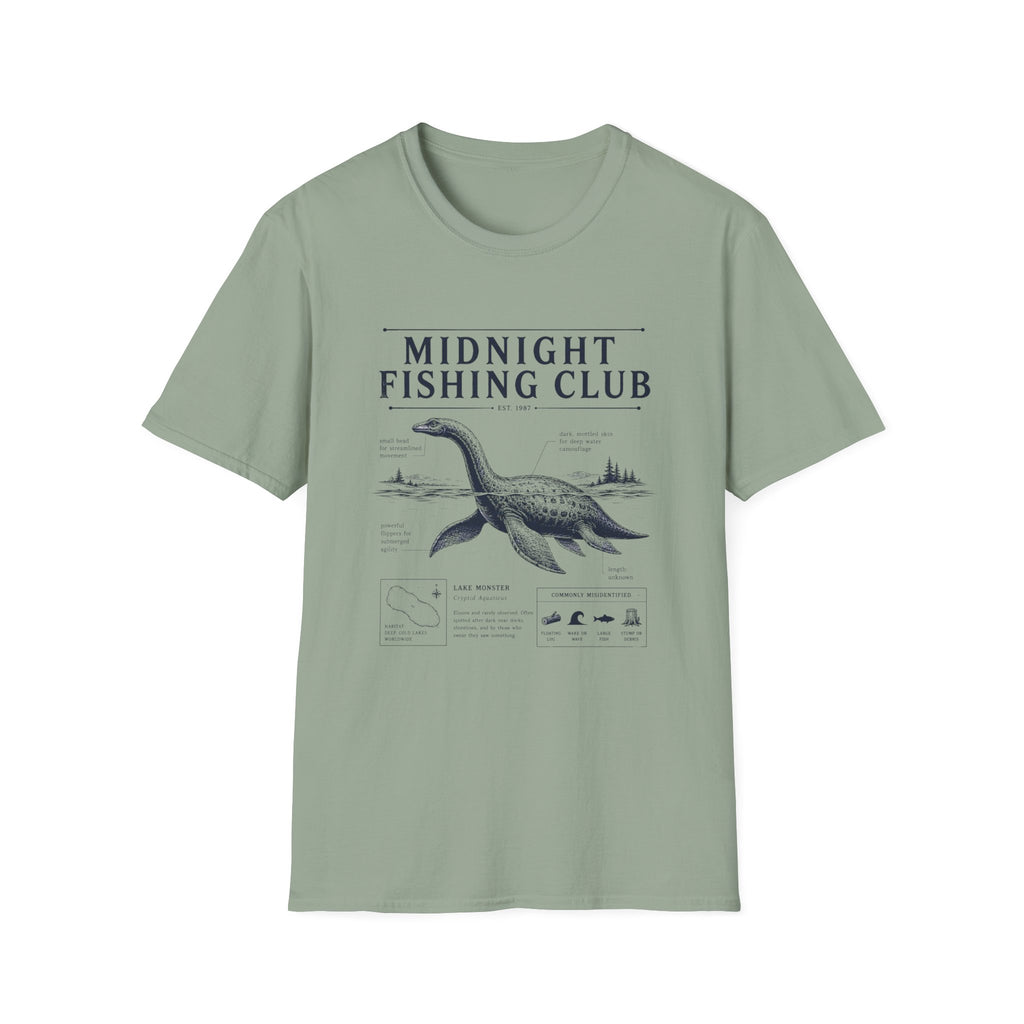 Midnight Fishing Club T-Shirt — Vintage Loch Ness Nautical Angler Tee
