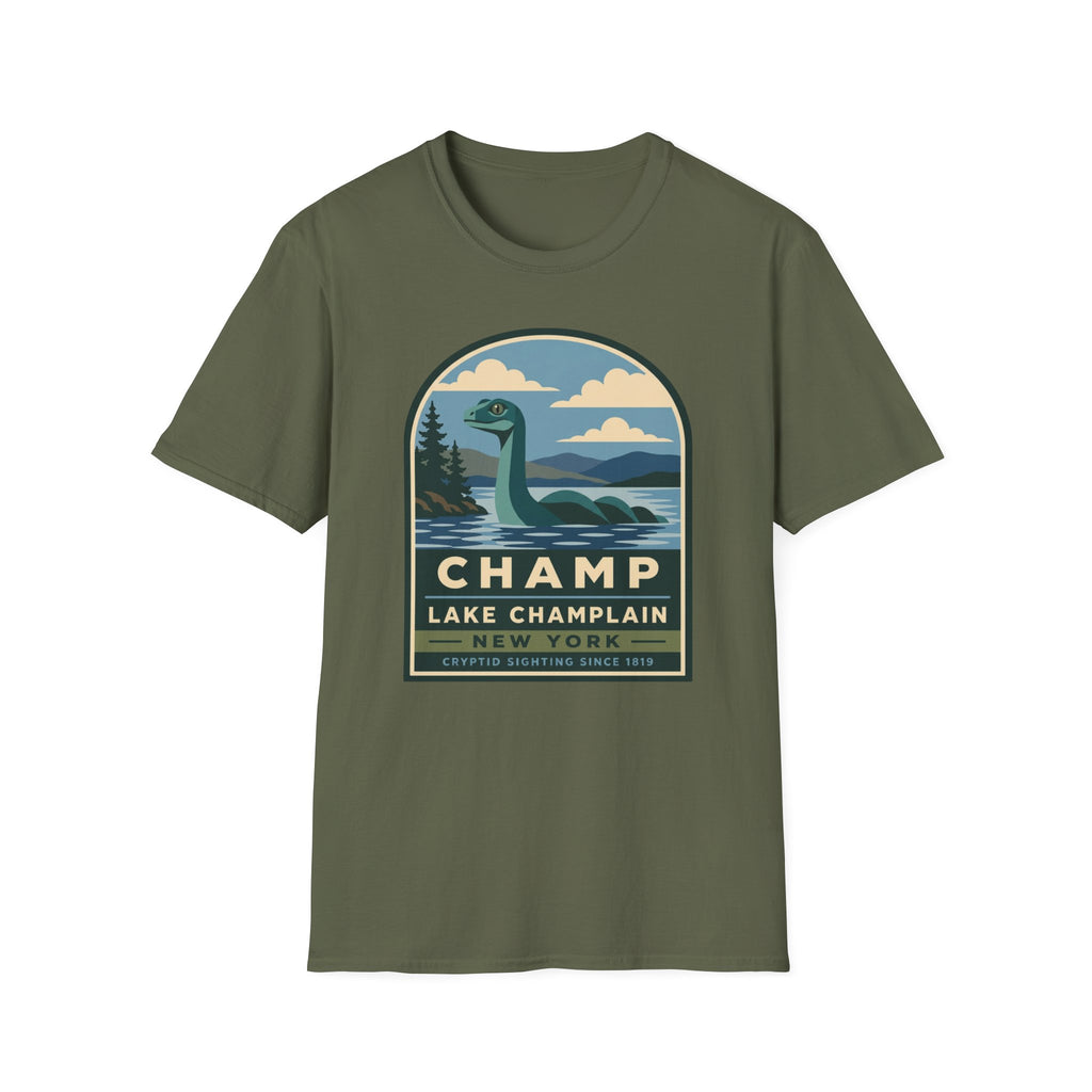 Lake Champlain Champ T-Shirt — Loch Ness-Style Monster Retro Tee