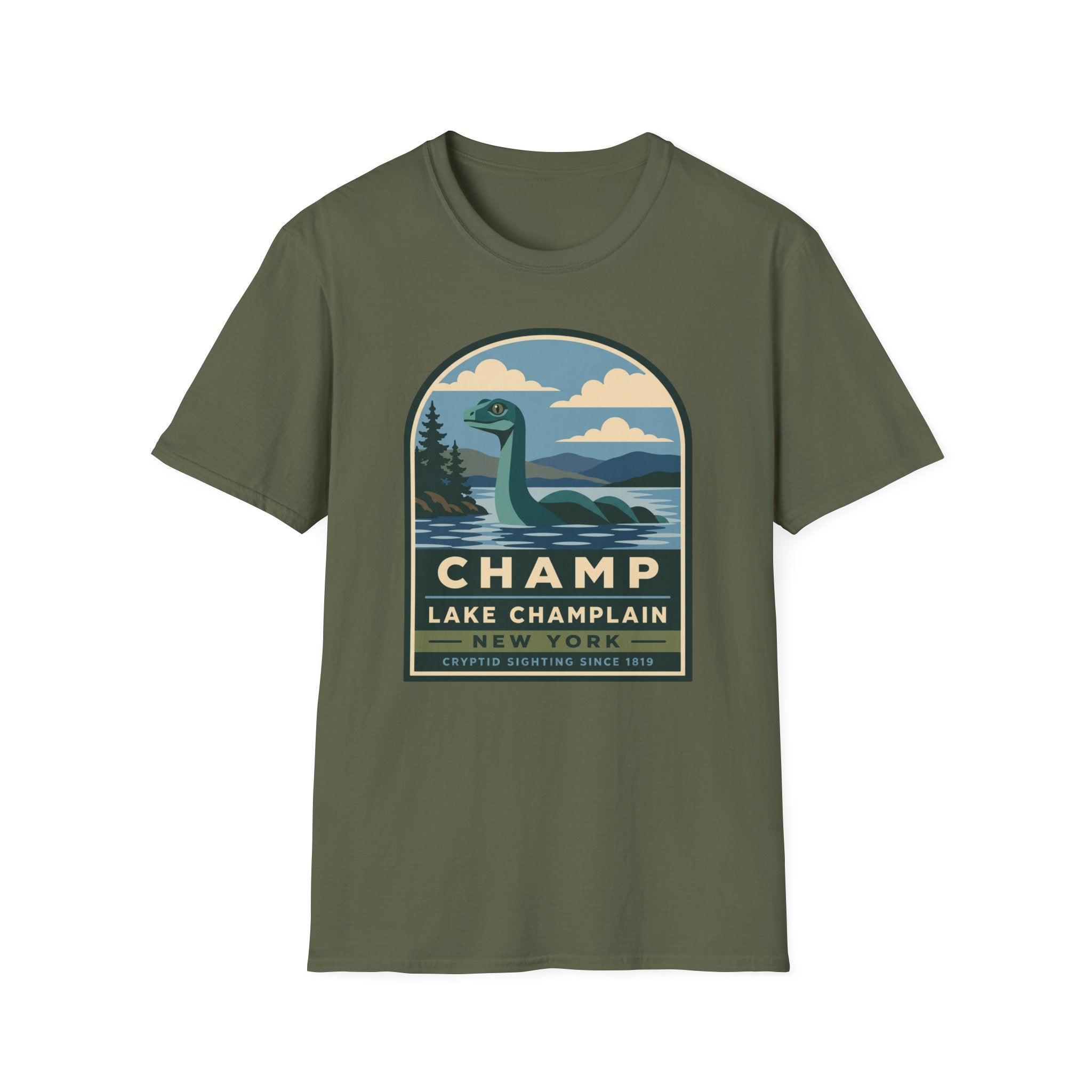 Lake Champlain Champ T-Shirt — Loch Ness-Style Monster Retro Tee
