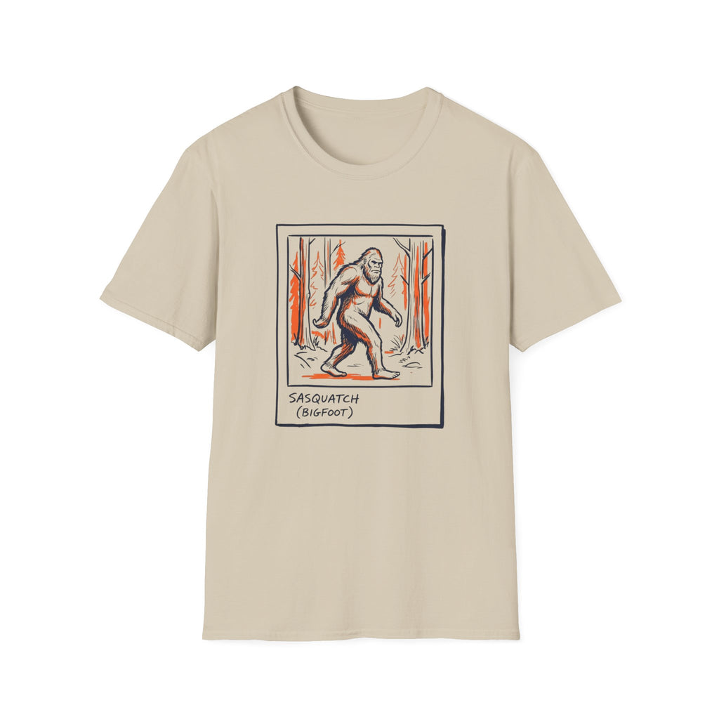 Bigfoot Polaroid T‑Shirt — Sasquatch Retro 70s Forest Graphic Tee