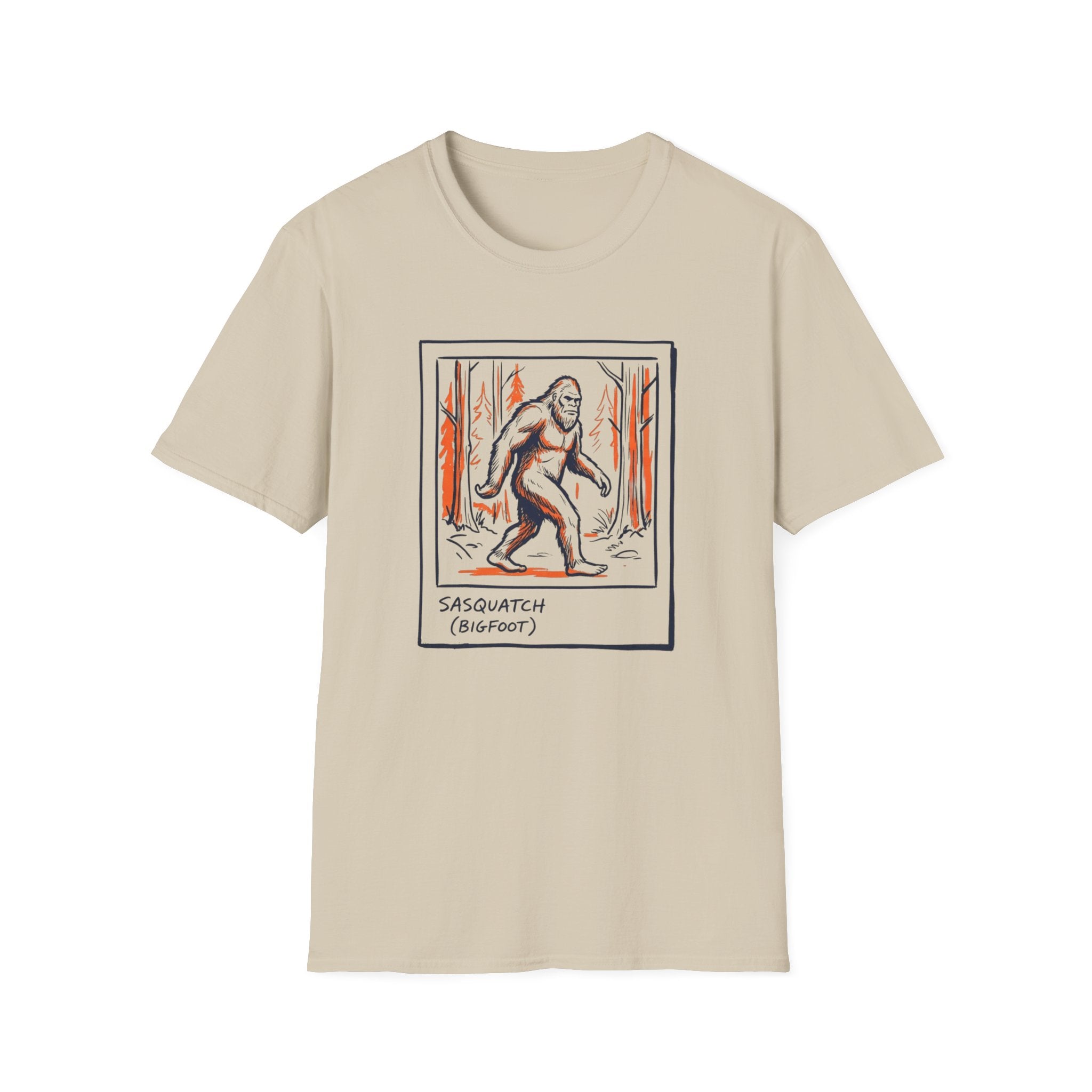 Bigfoot Polaroid T‑Shirt — Sasquatch Retro 70s Forest Graphic Tee