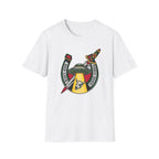 Bad Luck Good Vibes UFO T-Shirt — Sword & Horseshoe Retro American Traditional Tattoo Tee