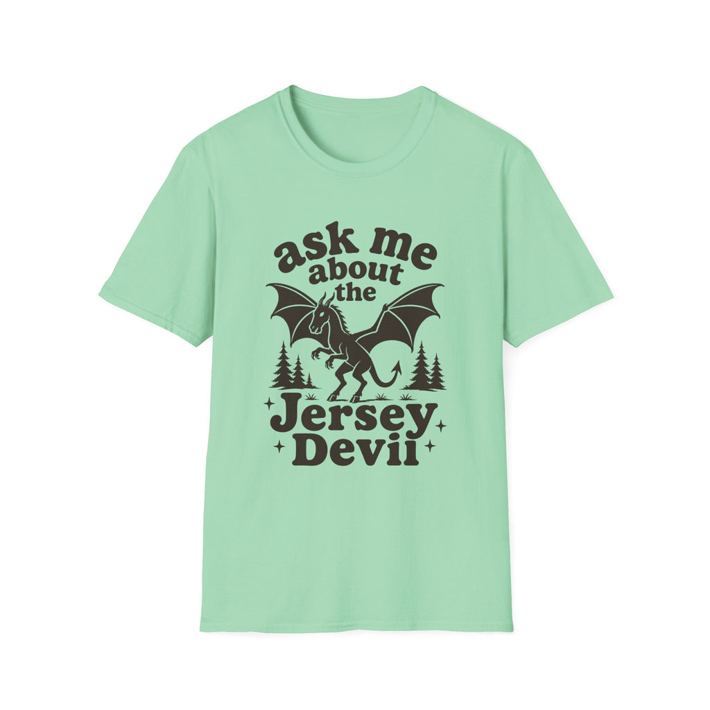 Ask Me About the Jersey Devil T-Shirt — Paranormal Cryptid Graphic Tee