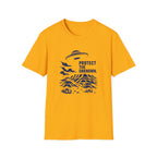 Protect The Unknown Minimalist UFO T-Shirt — Alien Desert Mystery Graphic Tee