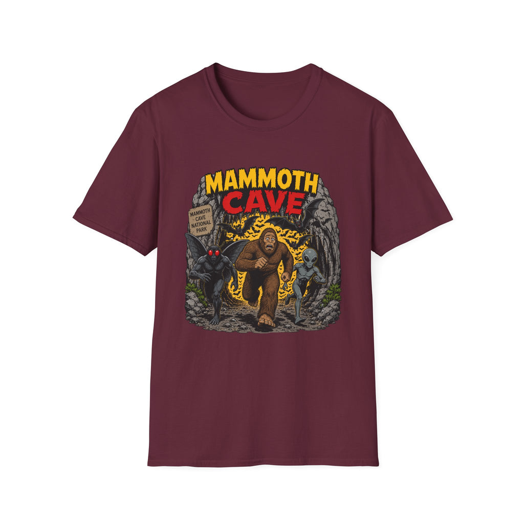 Mammoth Cave Comic Book Cryptid T-Shirt — Retro National Park Cave Adventure Tee