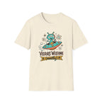 Alien UFO T-Shirt — "Visitors Welcome (Mostly)" Cute Space Graphic Tee