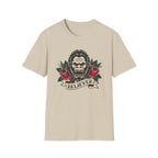 Bigfoot Believer T-Shirt — Retro American Traditional Tattoo Sasquatch Graphic Tee with Roses