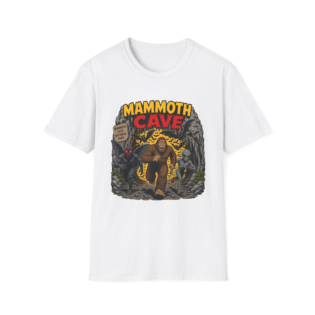 Mammoth Cave Comic Book Cryptid T-Shirt — Retro National Park Cave Adventure Tee