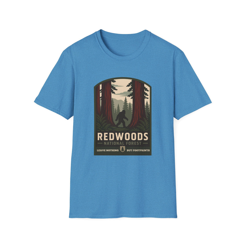 Redwoods National Park Bigfoot T‑Shirt — Vintage Forest Adventure Tee