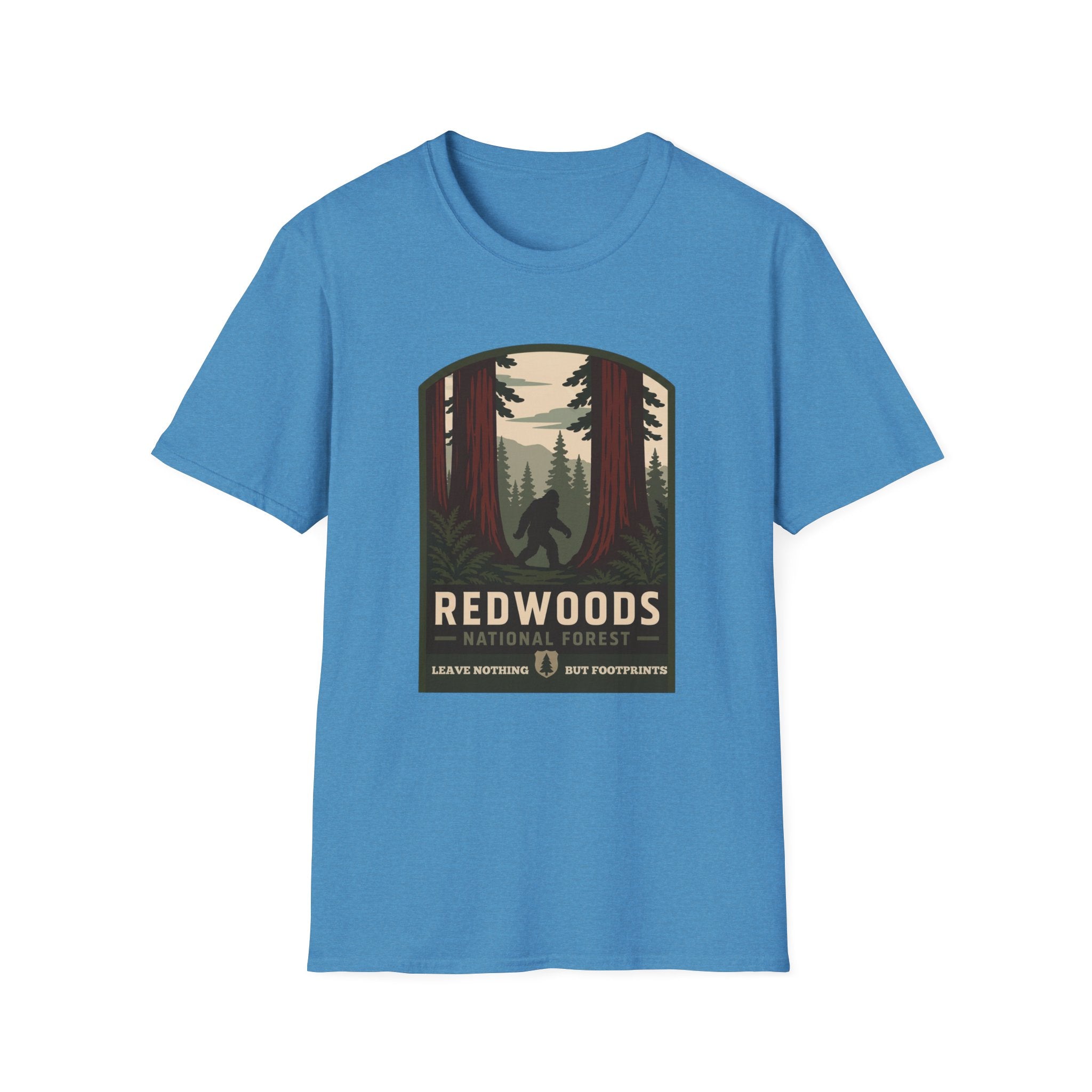 Redwoods National Park Bigfoot T‑Shirt — Vintage Forest Adventure Tee