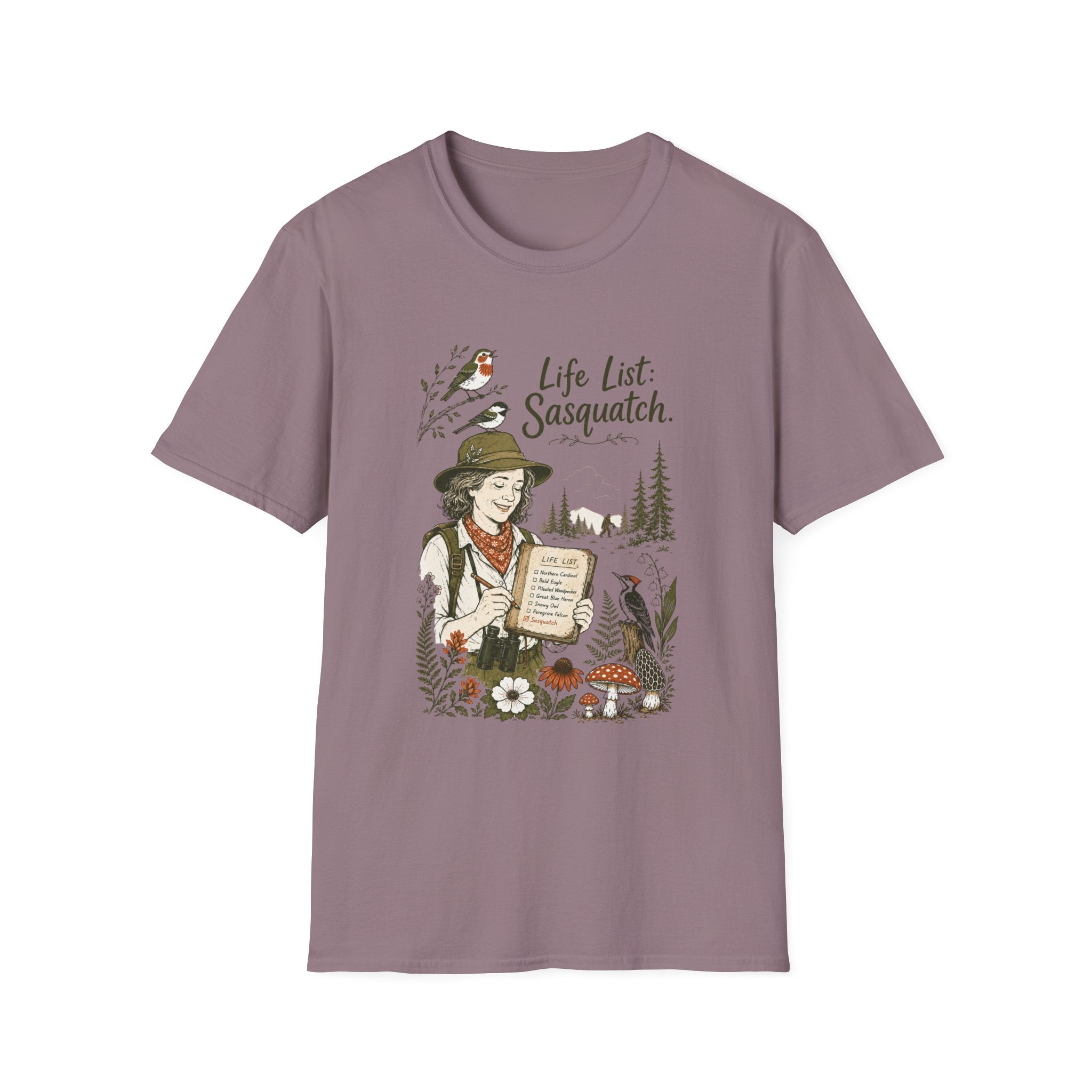 Sasquatch Life List T-Shirt - Birdwatching Nature Tee