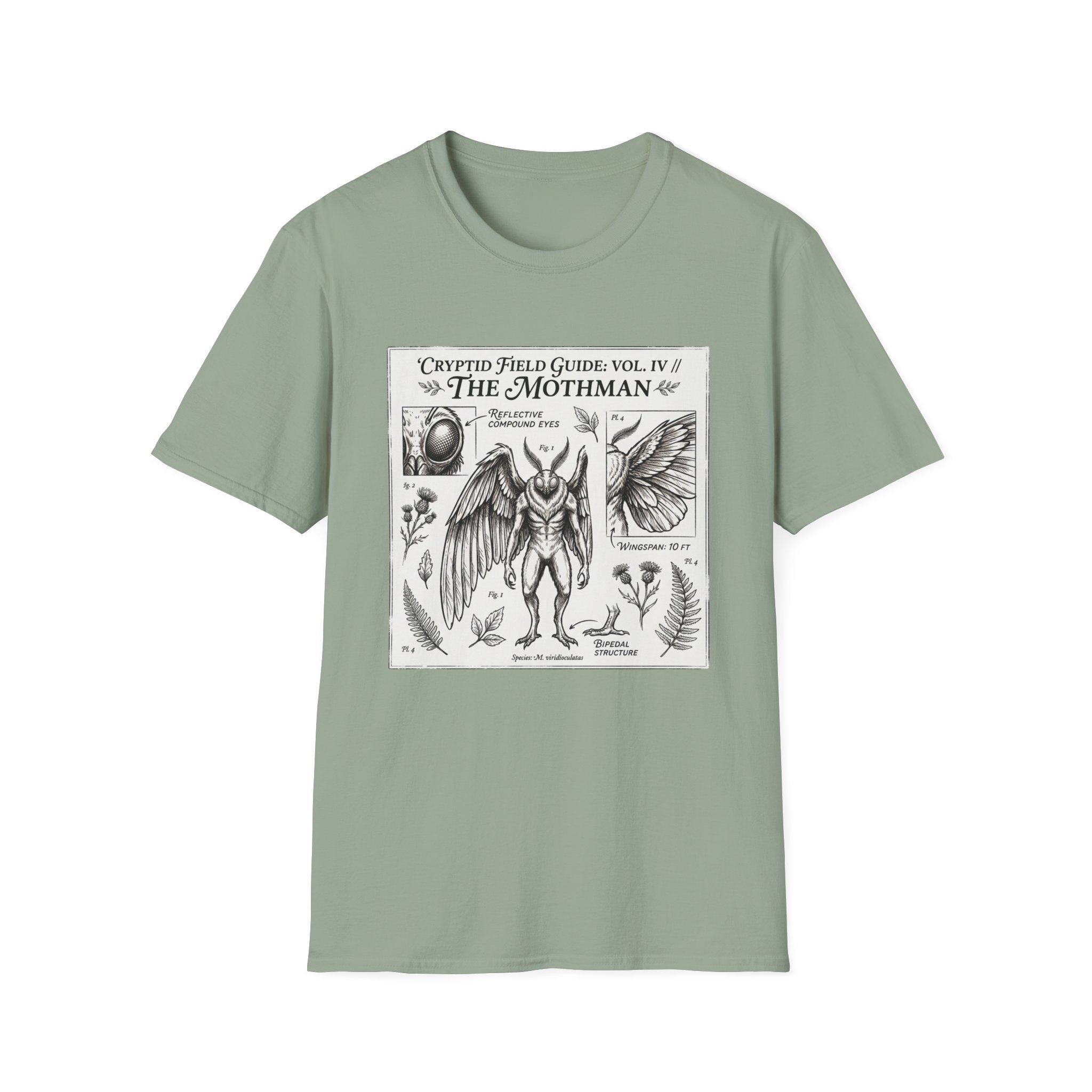 Mothman Cryptid Field Guide T-Shirt