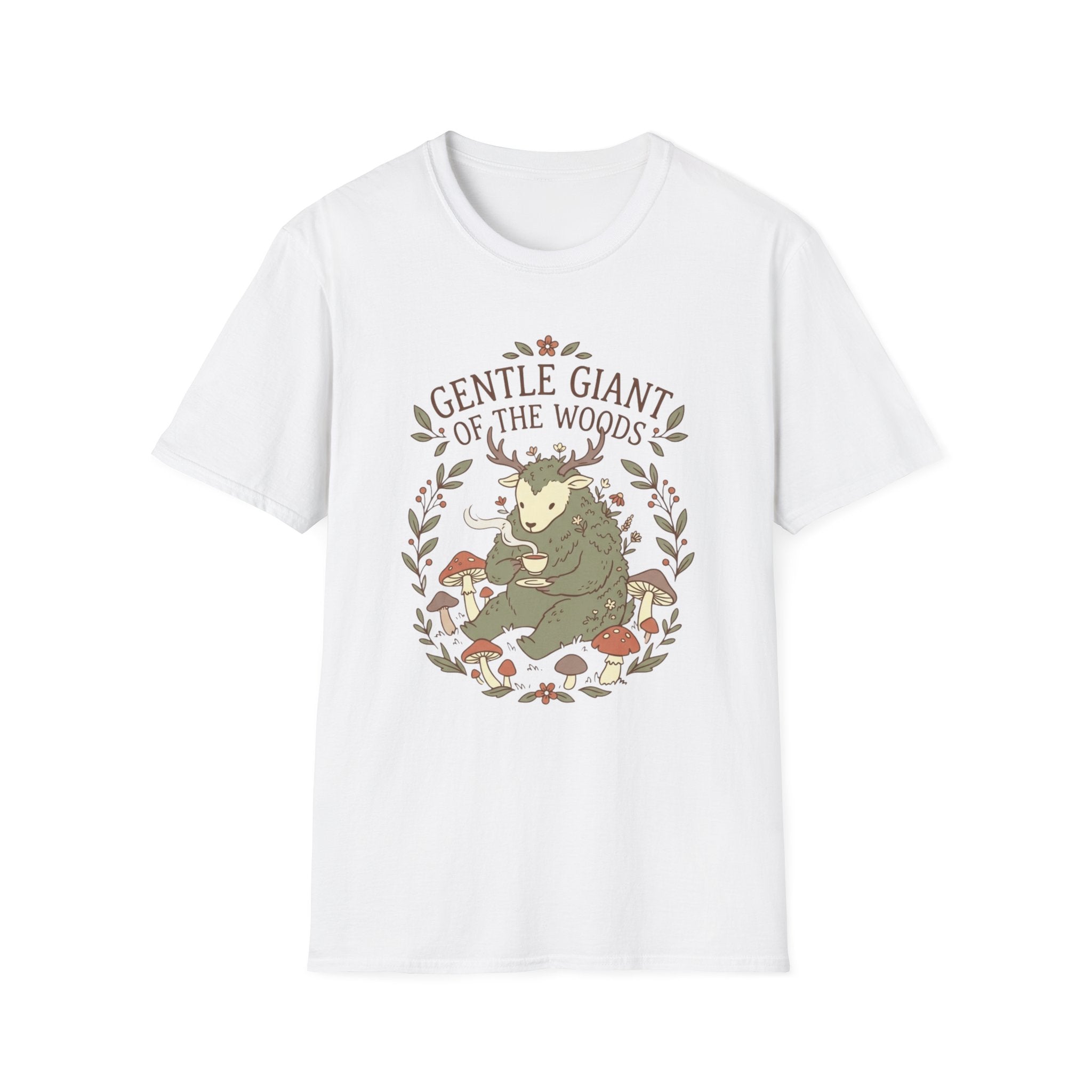 Cottagecore Cryptid T-Shirt — "Gentle Giant of the Woods" Woodland Creature Graphic Tee