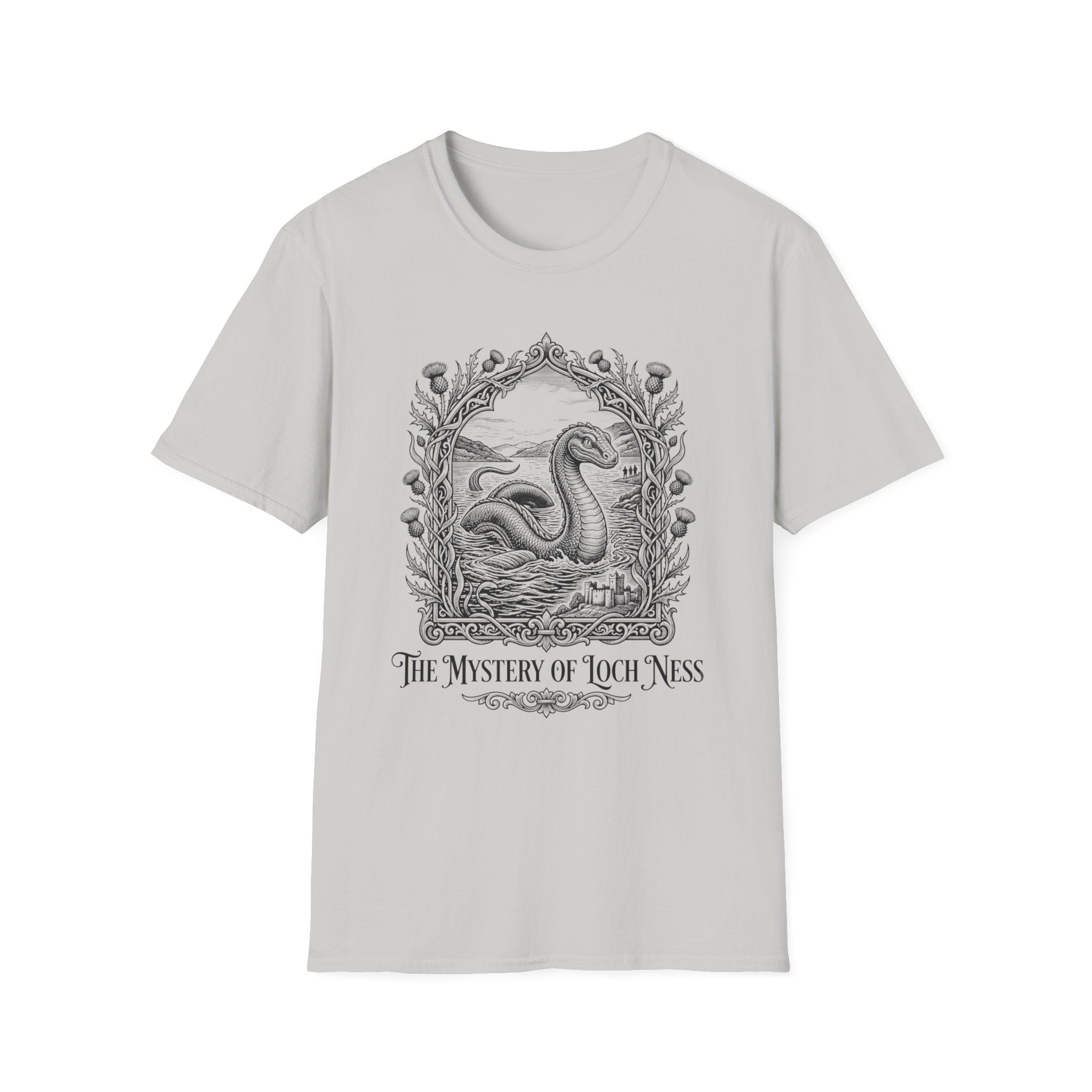 Mystery of Loch Ness T-Shirt — Vintage Loch Ness Monster Etching Illustration