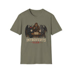 Introverts Club T-Shirt — Funny Sasquatch, Mothman & Jersey Devil Design