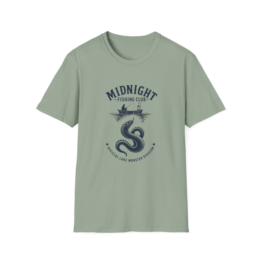 Midnight Fishing Club T-Shirt — Vintage Lake Monster Night Angler Tee