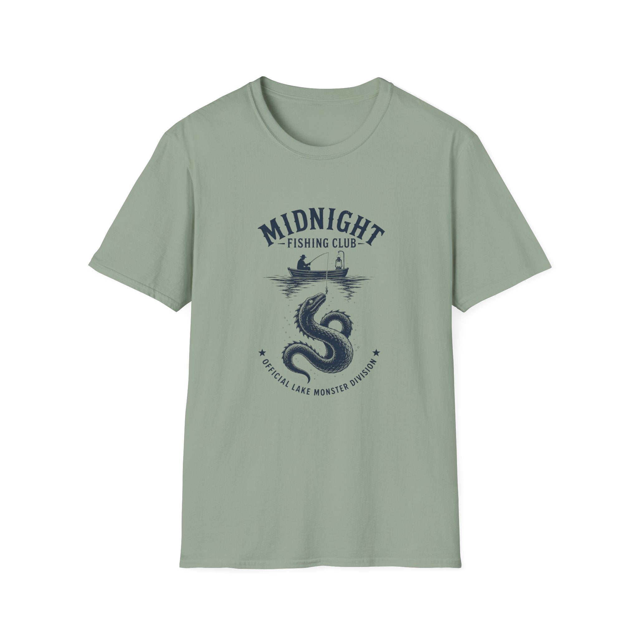Midnight Fishing Club T-Shirt — Vintage Lake Monster Night Angler Tee