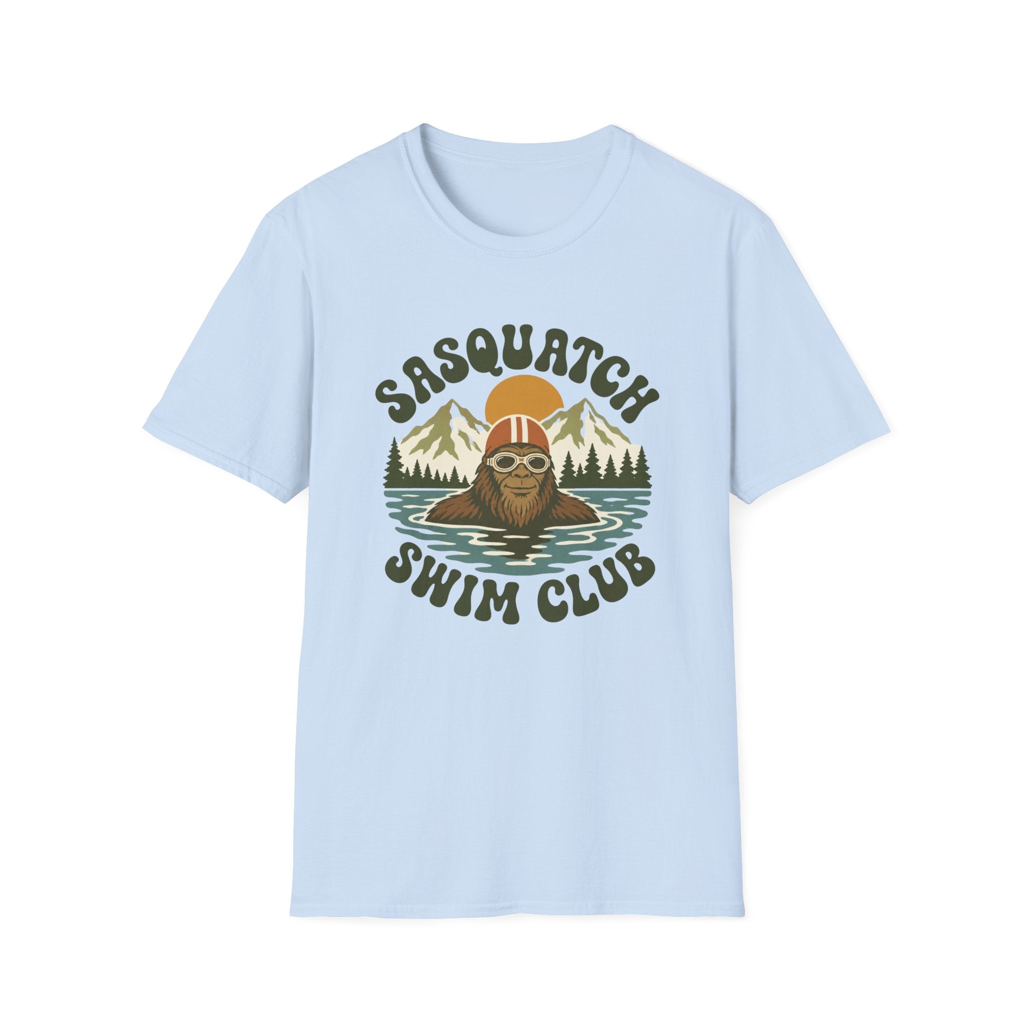 Sasquatch Swim Club T-Shirt — Vintage Retro 70s Bigfoot Graphic Tee