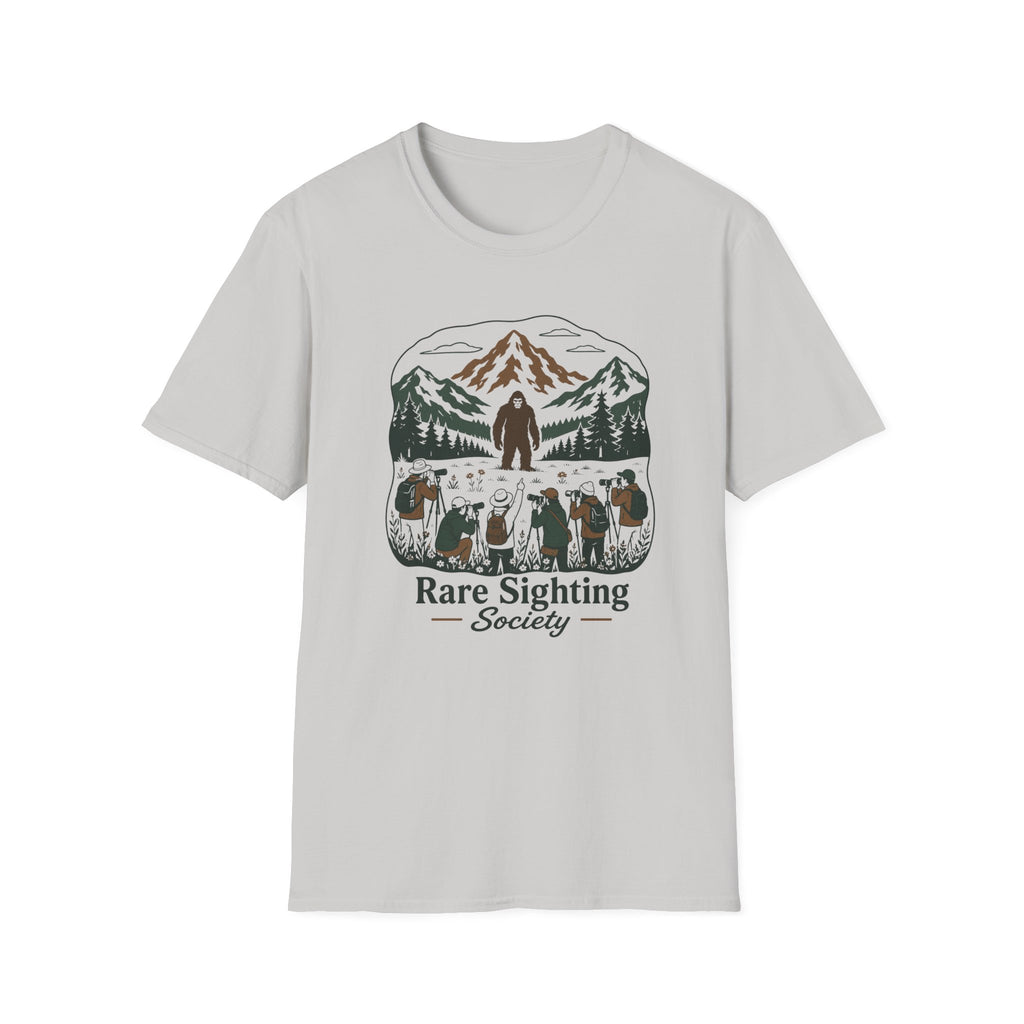 Rare Sighting Society T-Shirt — Sasquatch Mountain Camping Graphic Tee