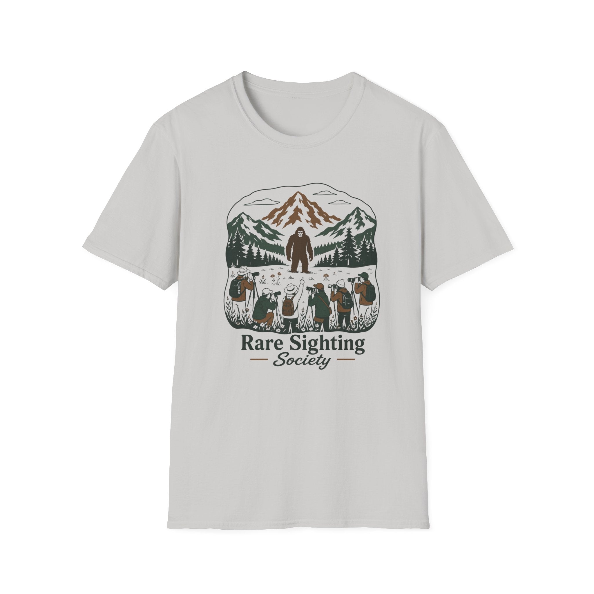Rare Sighting Society T-Shirt — Sasquatch Mountain Camping Graphic Tee