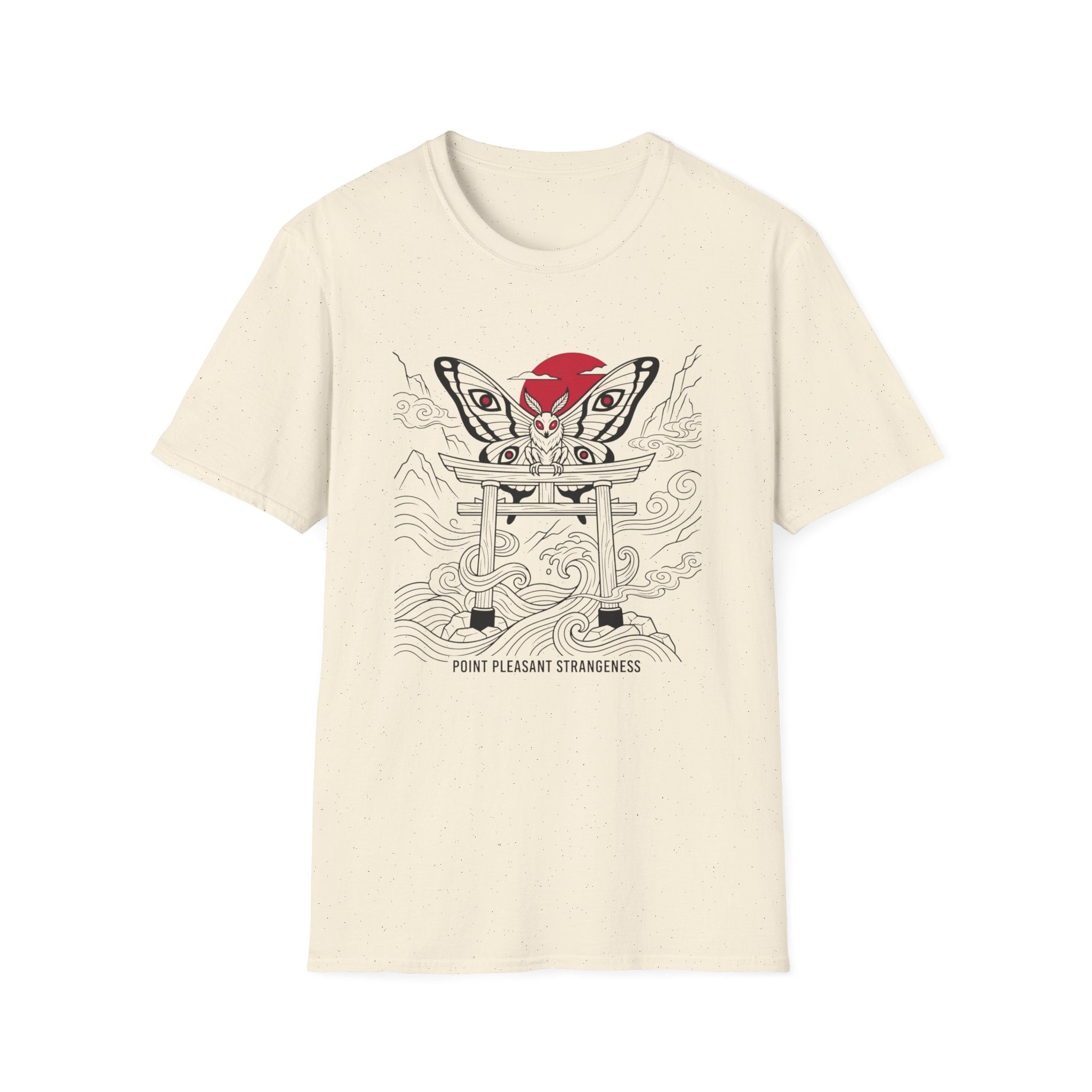 Mothman Torii T-Shirt — Japanese Ink Sun Graphic Tee